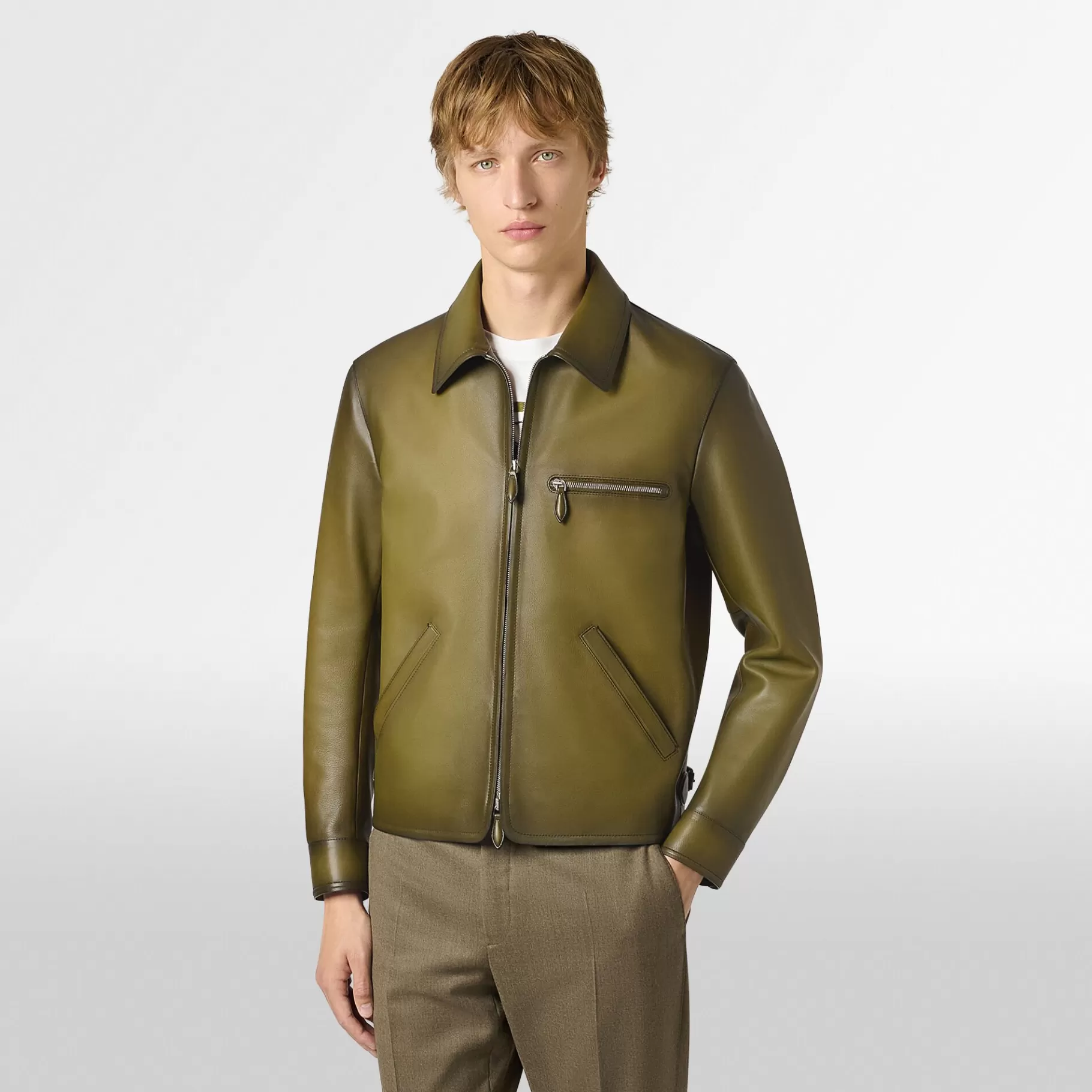 Blouson 1 Jour en Cuir Patiné | Berluti Flash Sale