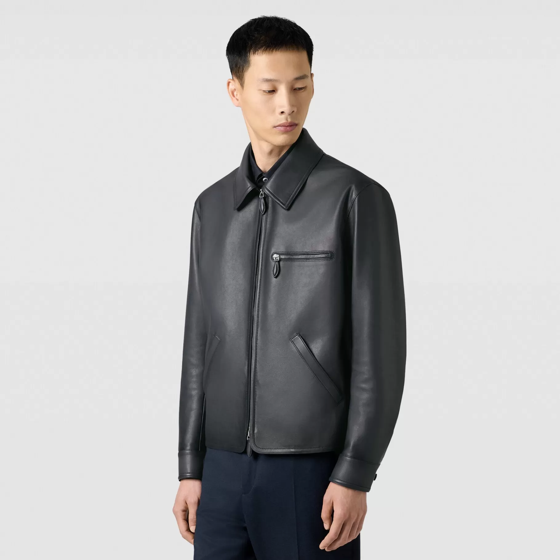 Blouson 1 Jour en Cuir Patiné | Berluti New