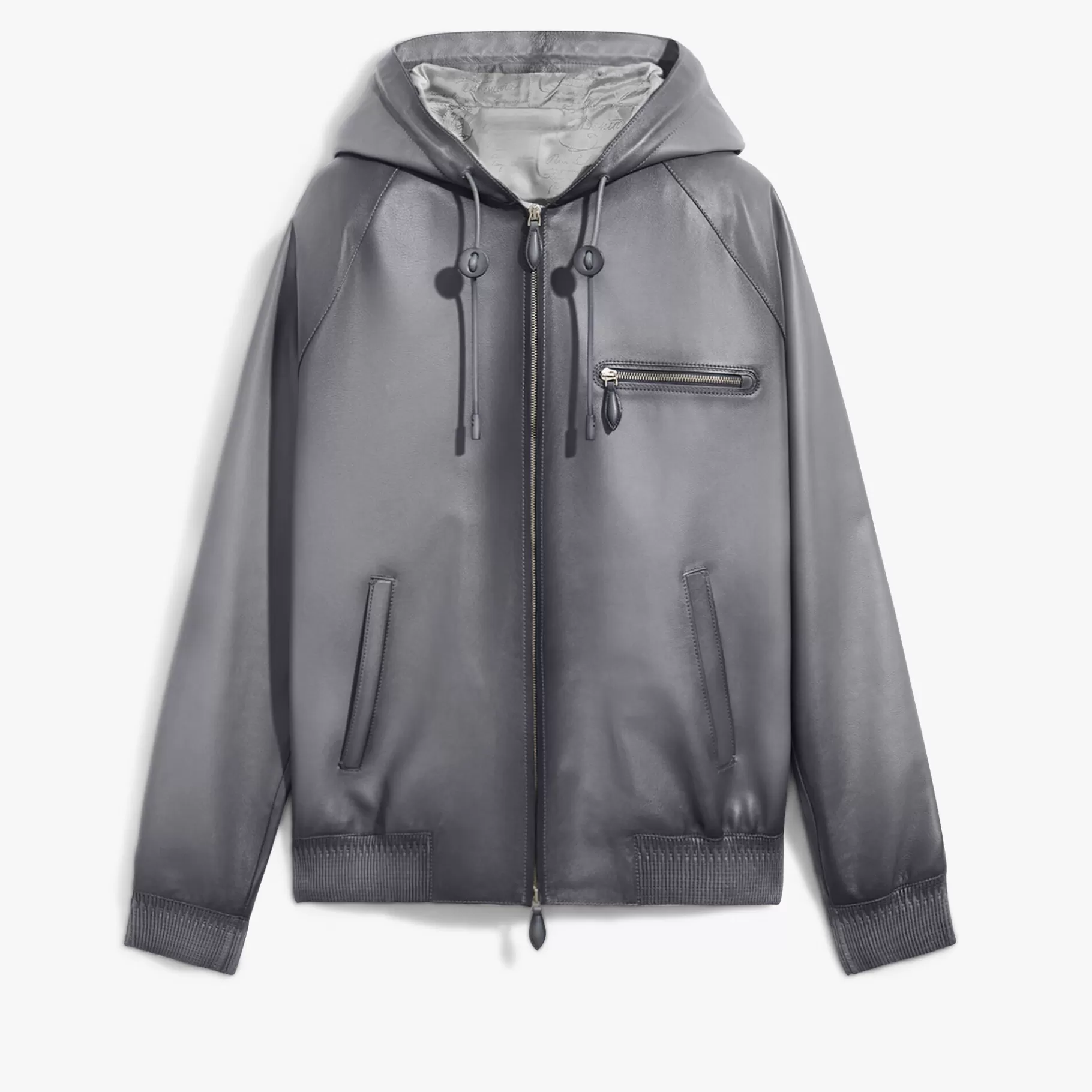 Blouson à Capuche En Cuir Patiné | Berluti Cheap