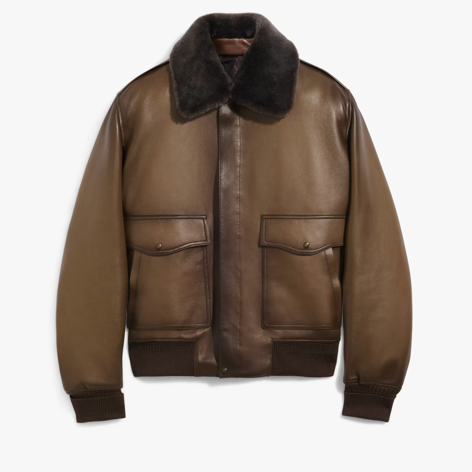 Blouson Aviateur en Cuir Patiné | Berluti Store