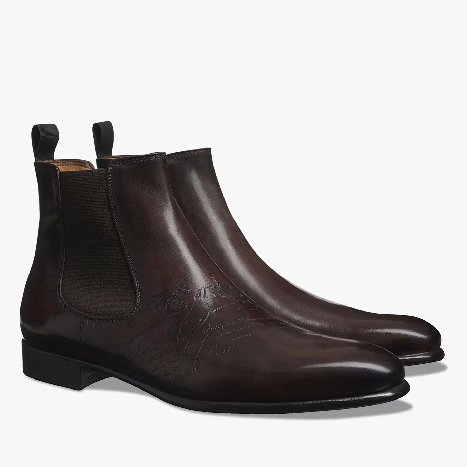 Bottine Cursive Galet En Cuir Scritto | Berluti Hot