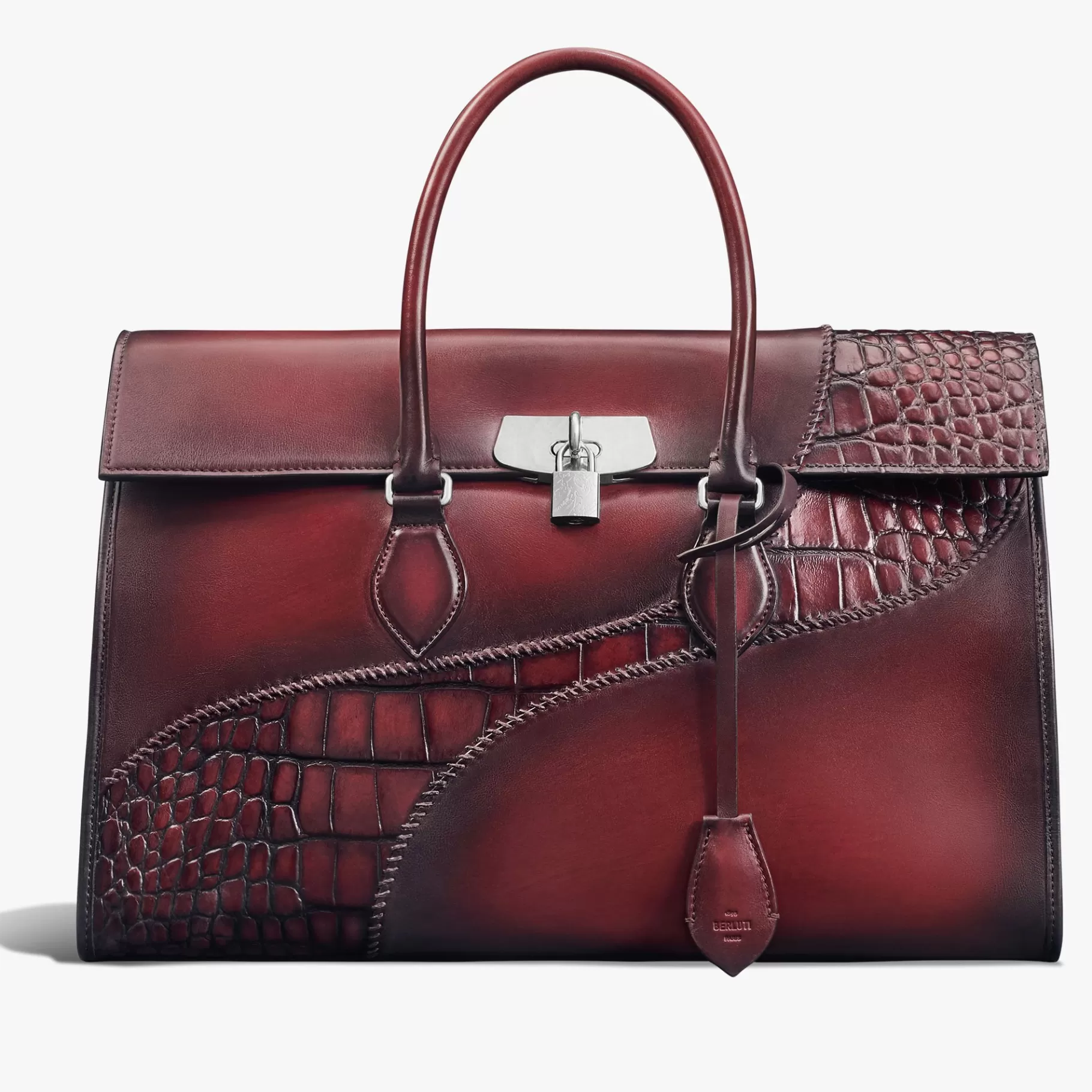 Cartable E’mio en cuir de veau et d'alligator | Berluti Shop