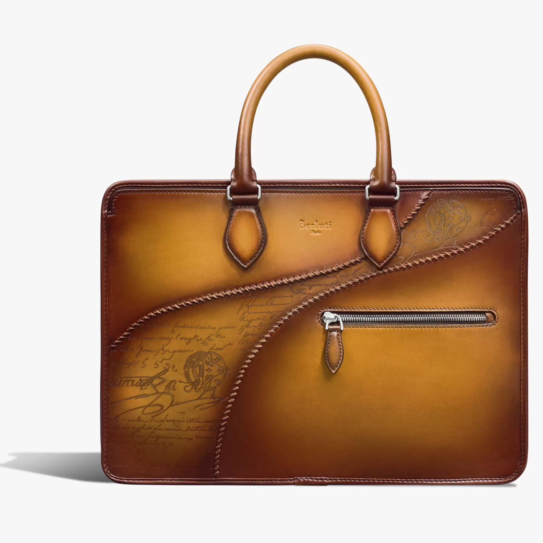 Cartable Un Jour En Cuir Scritto | Berluti Flash Sale