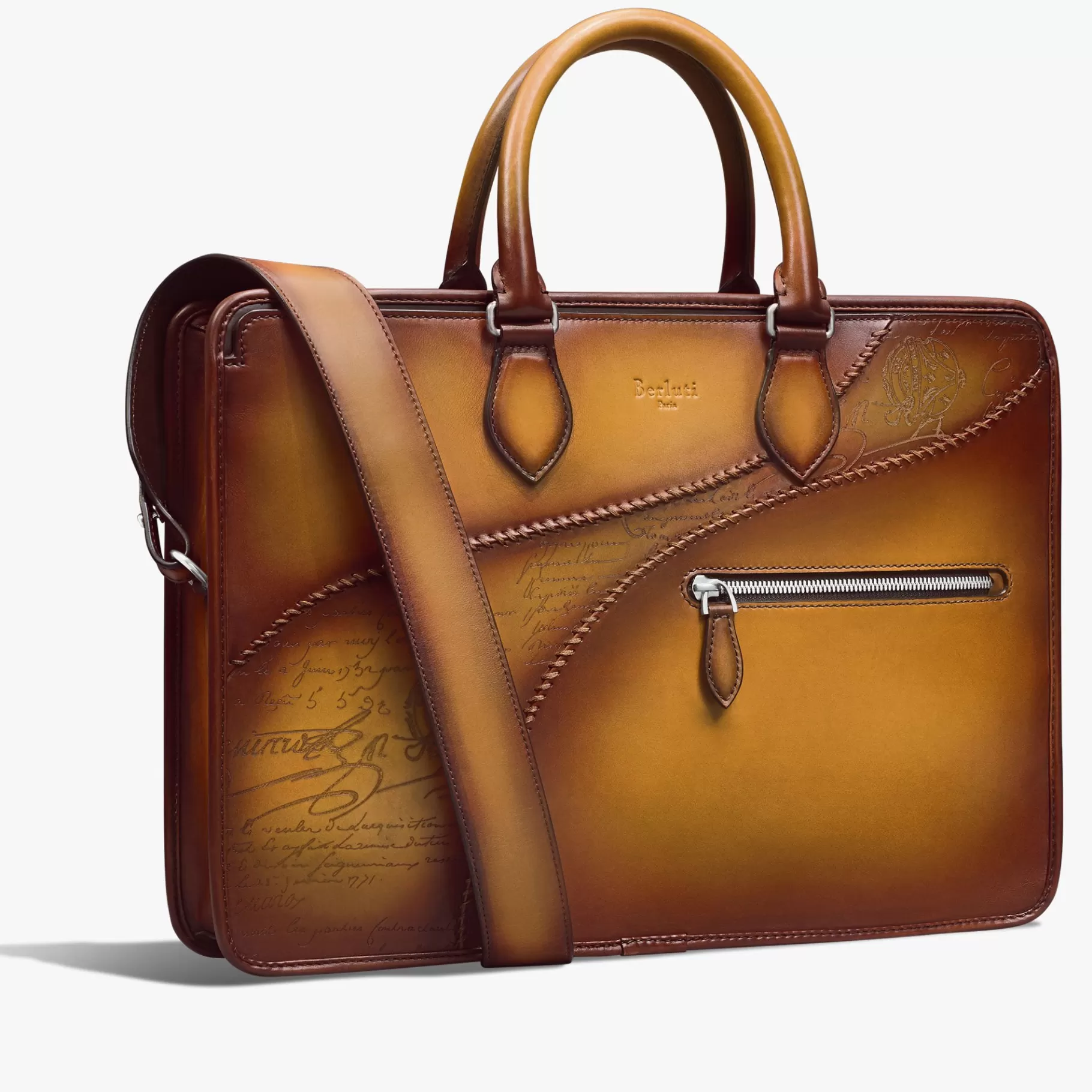 Cartable Un Jour En Cuir Scritto | Berluti Flash Sale