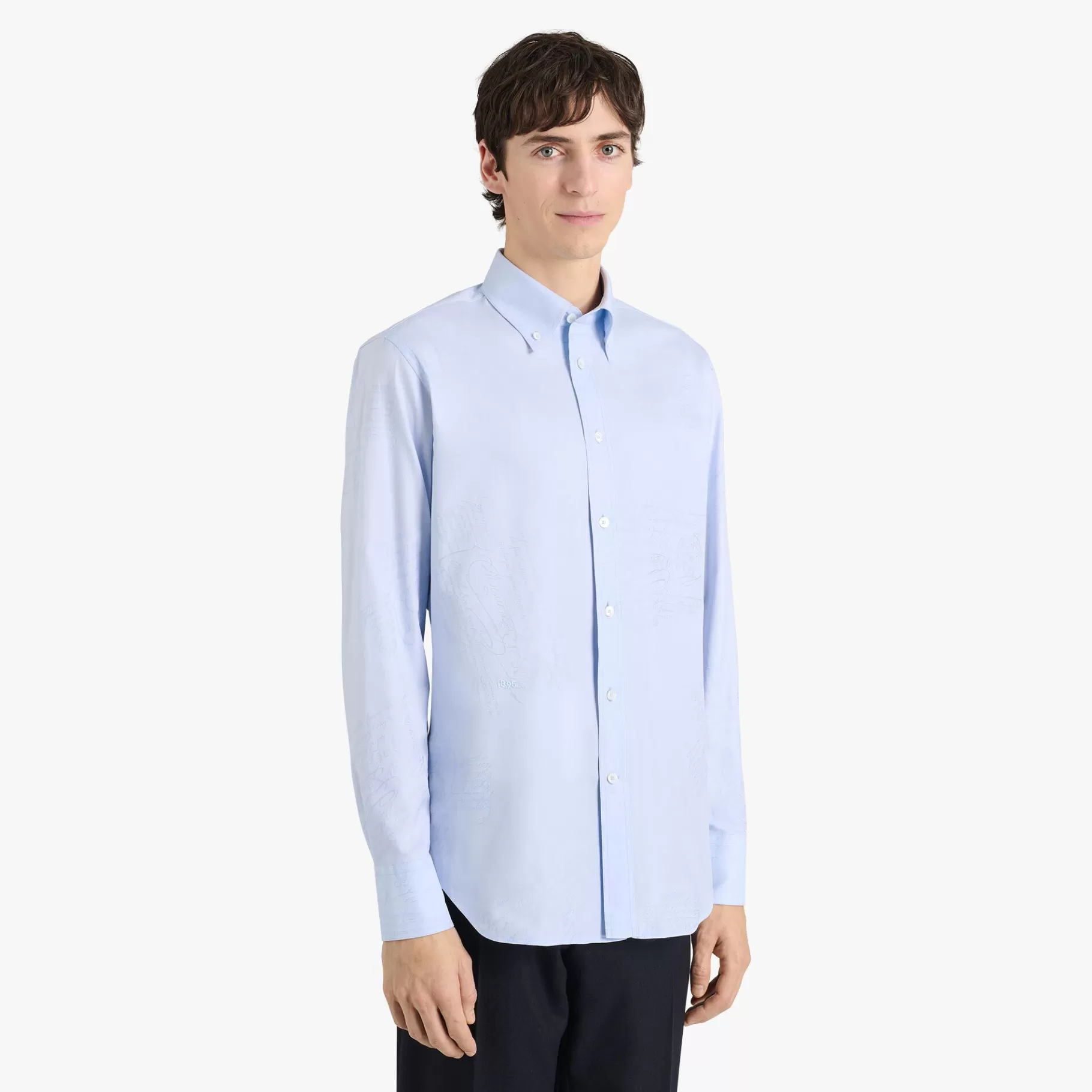 Chemise À Col Boutonné En Coton Scritto | Berluti Fashion