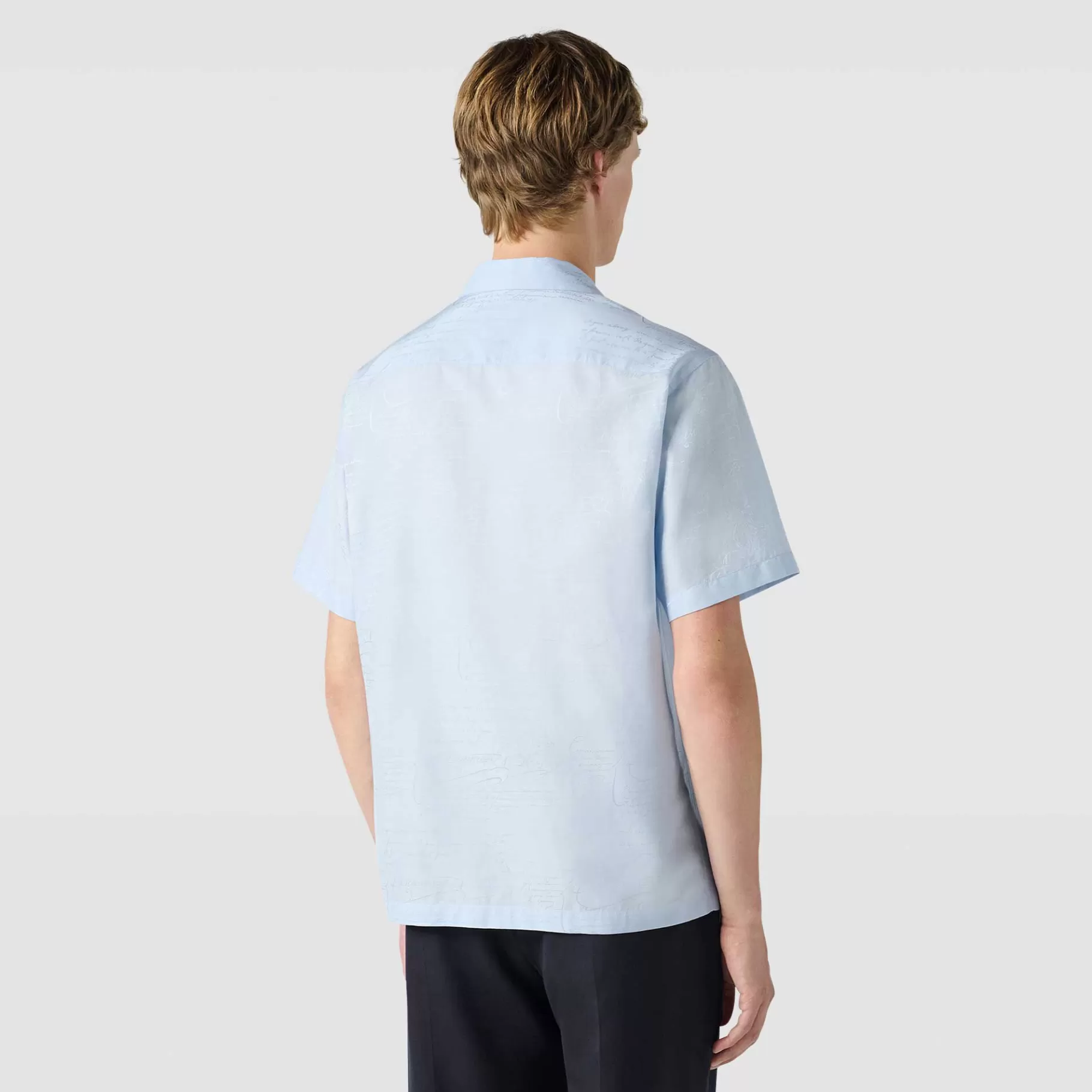 Chemise À Manches Courtes En Coton Et Soie Avec Imprimé | Berluti Clearance