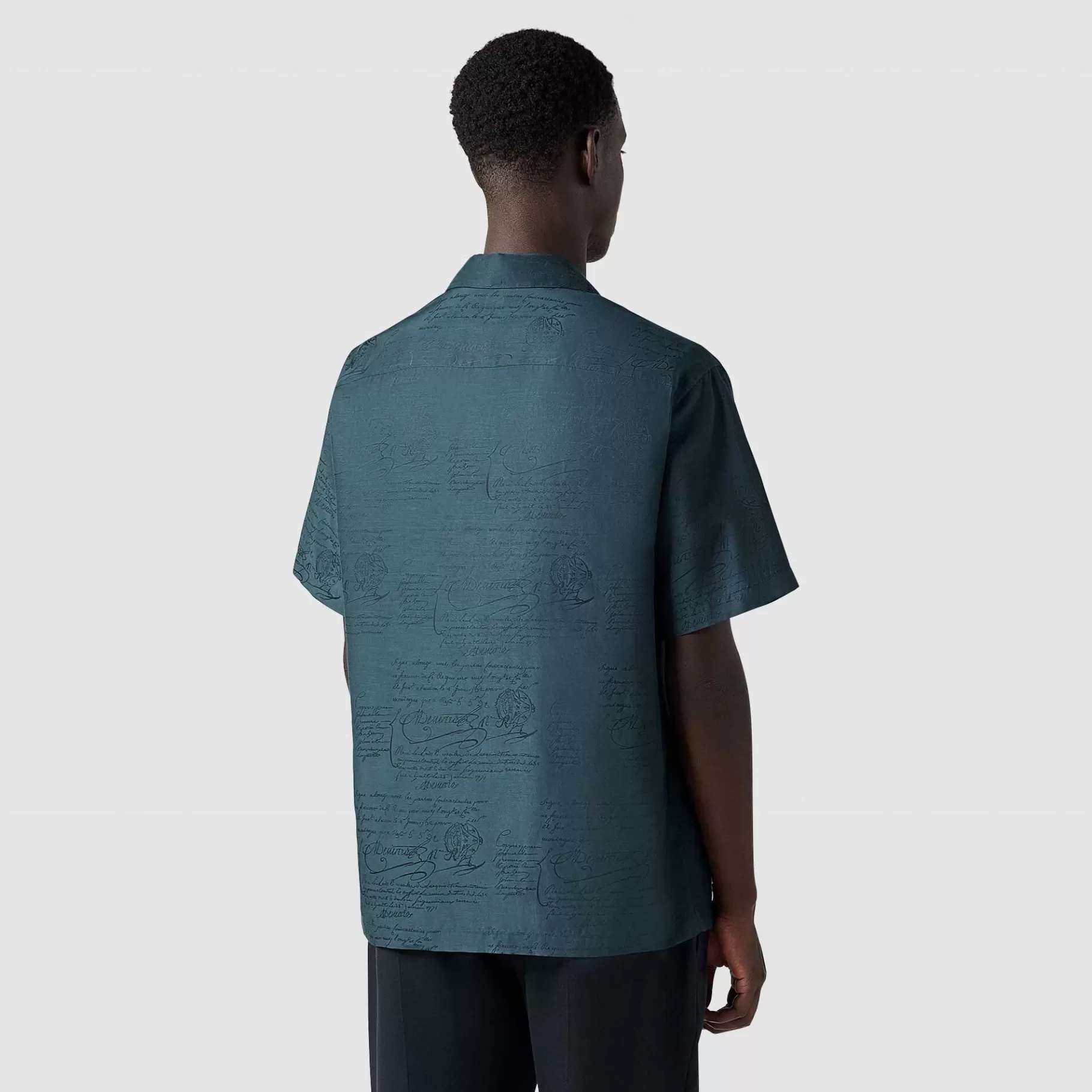 Chemise À Manches Courtes En Coton Et Soie Avec Imprimé | Berluti Online