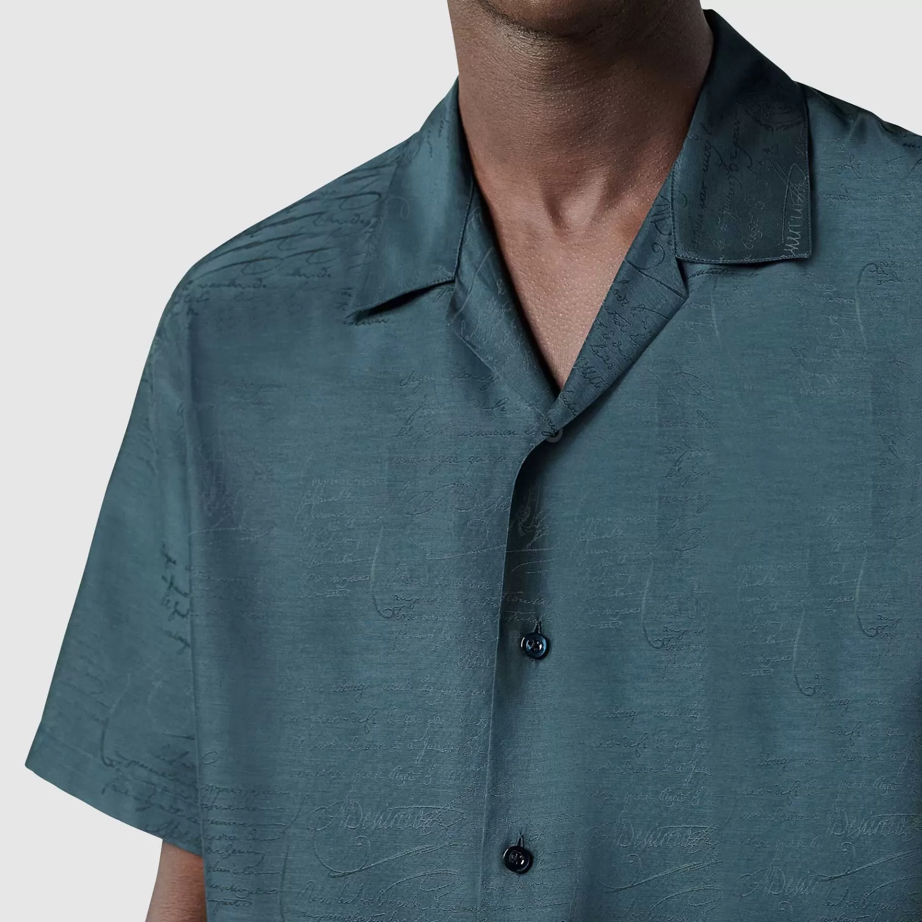 Chemise À Manches Courtes En Coton Et Soie Avec Imprimé | Berluti Online