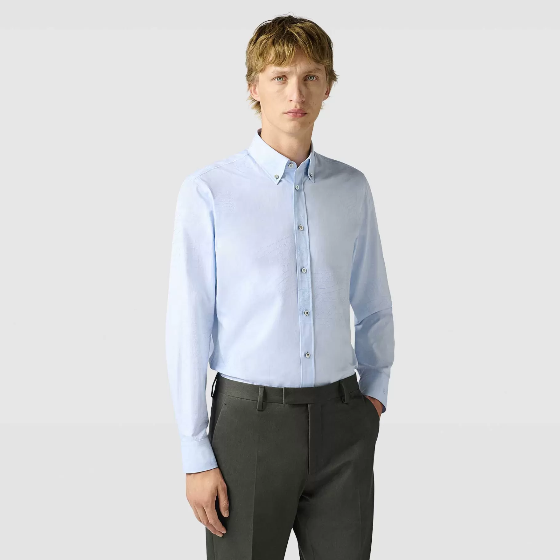 Chemise Alessandro À Col Boutonné En Coton Scritto | Berluti Online