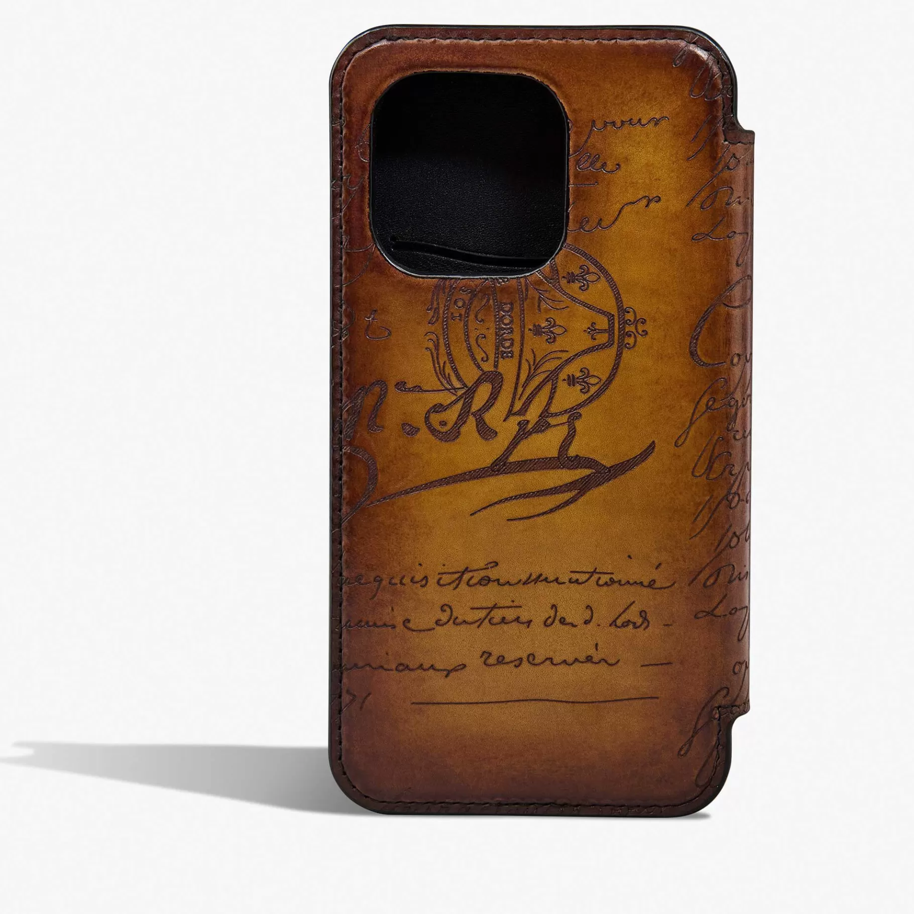 Étui iPhone 15 Pro Folio En Cuir Scritto | Berluti Shop