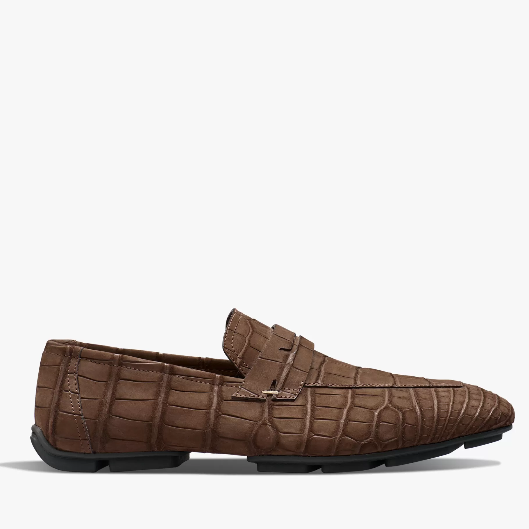 Mocassin Lorenzo Drive En Cuir d'Alligator Nubucké | Berluti Clearance