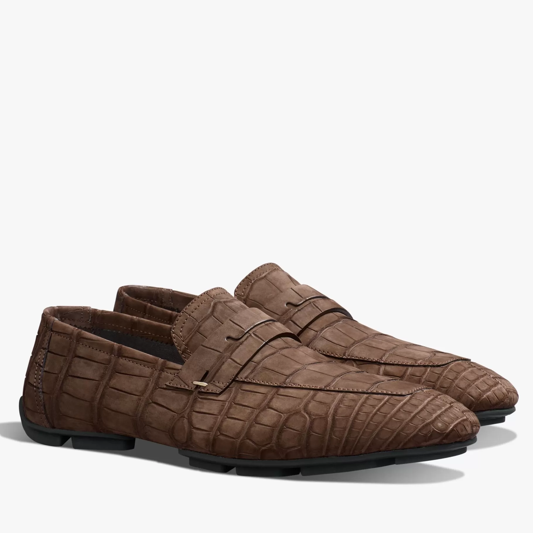 Mocassin Lorenzo Drive En Cuir d'Alligator Nubucké | Berluti Clearance