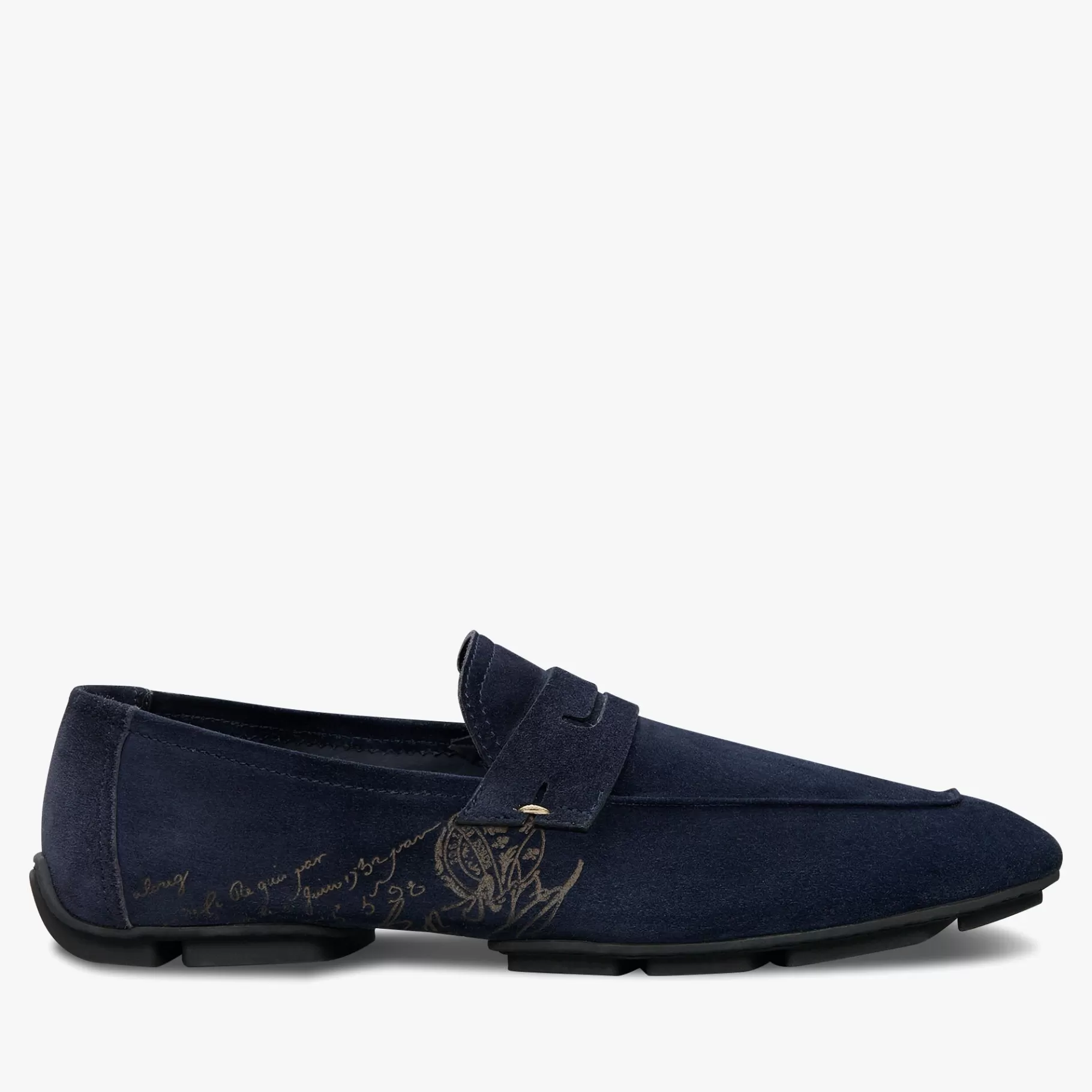 Mocassin Lorenzo Drive En Cuir De Veau Camoscio Scritto | Berluti Clearance