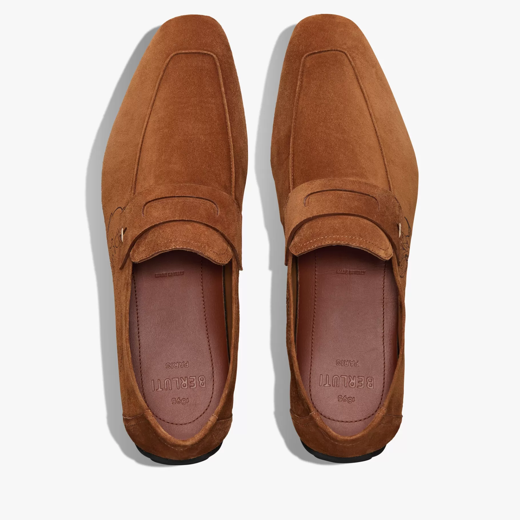 Mocassin Lorenzo Drive En Cuir De Veau Camoscio Scritto | Berluti New