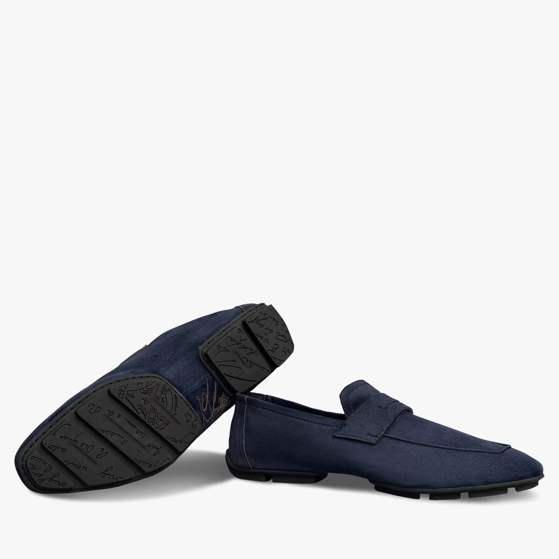Mocassin Lorenzo Drive En Cuir De Veau Camoscio Scritto | Berluti Clearance
