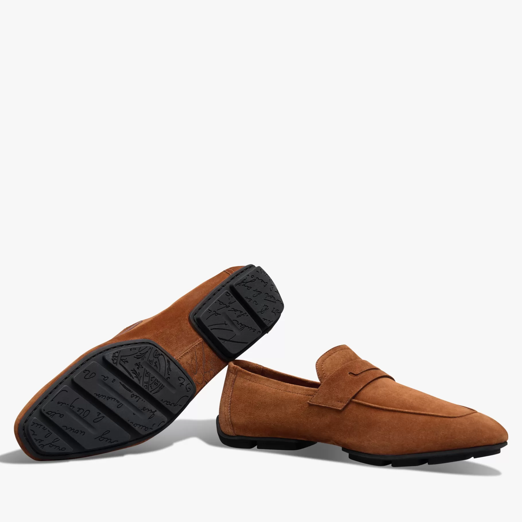 Mocassin Lorenzo Drive En Cuir De Veau Camoscio Scritto | Berluti New