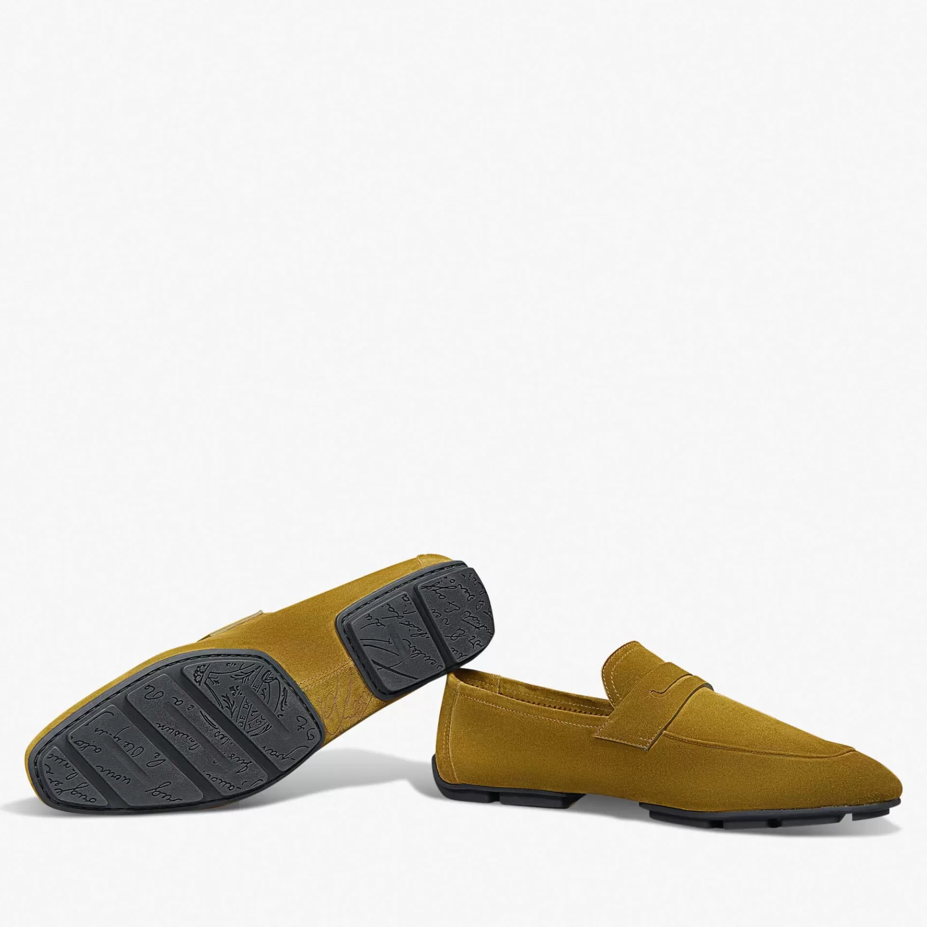 Mocassin Lorenzo Drive En Cuir De Veau Camoscio Scritto | Berluti Shop