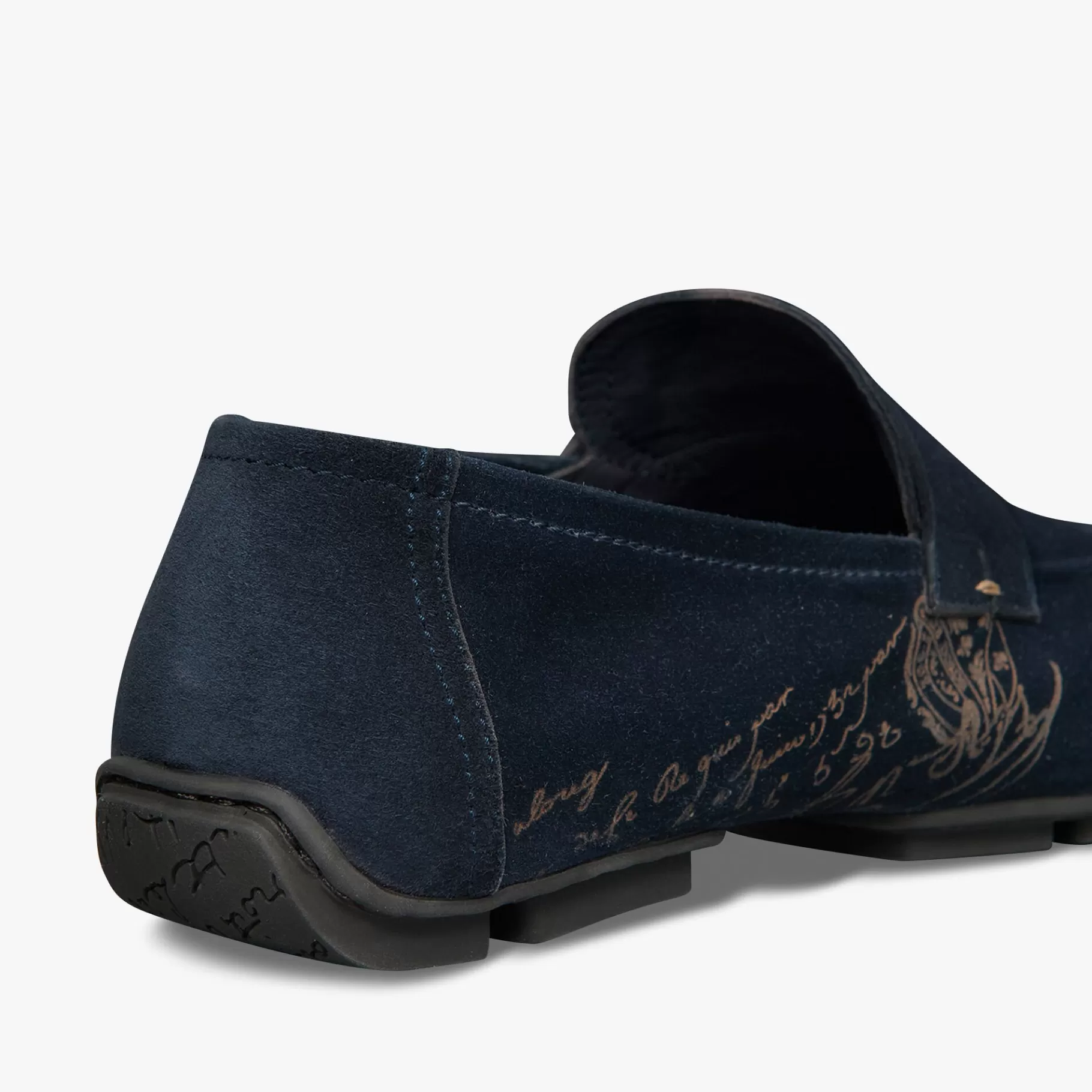 Mocassin Lorenzo Drive En Cuir De Veau Camoscio Scritto | Berluti Clearance