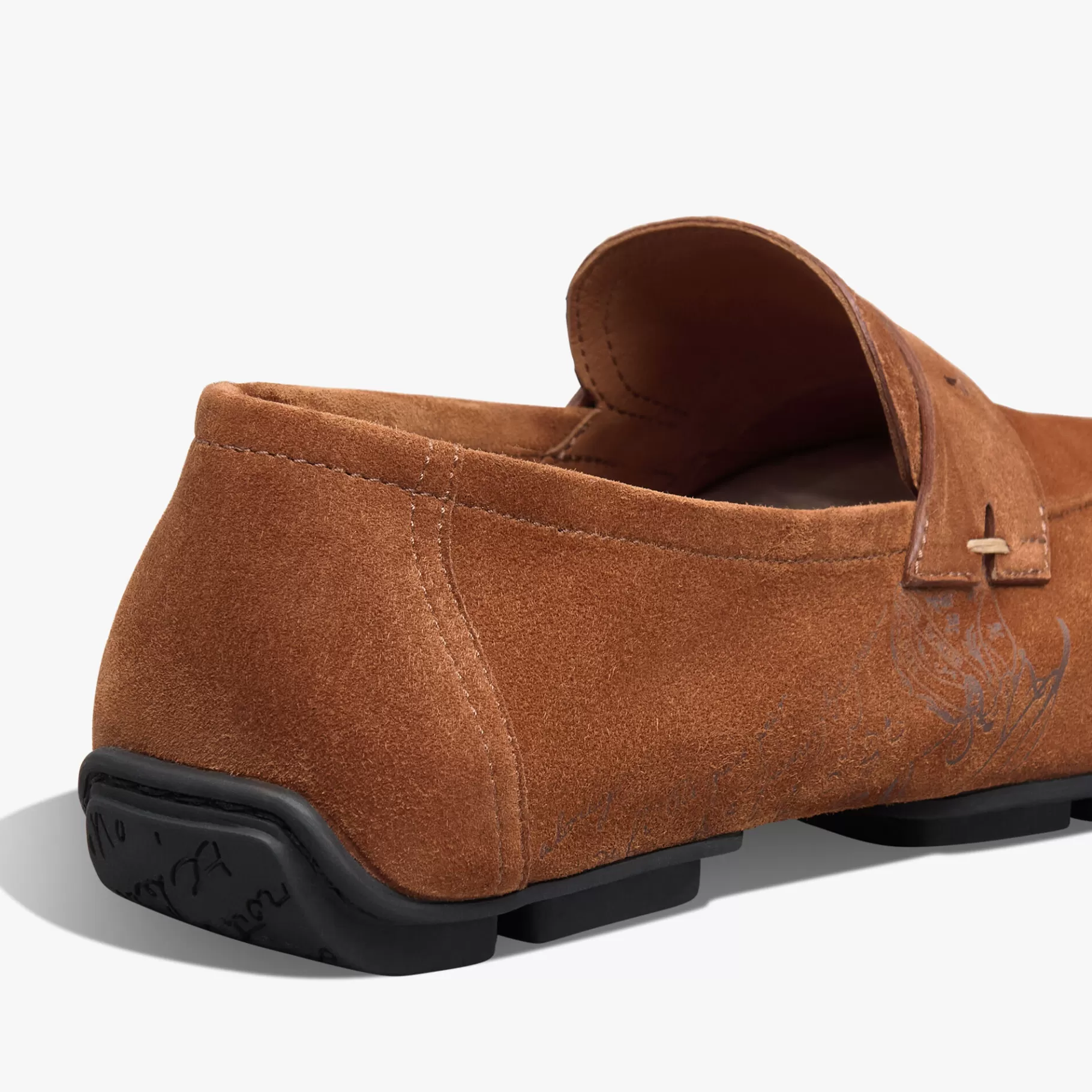 Mocassin Lorenzo Drive En Cuir De Veau Camoscio Scritto | Berluti New