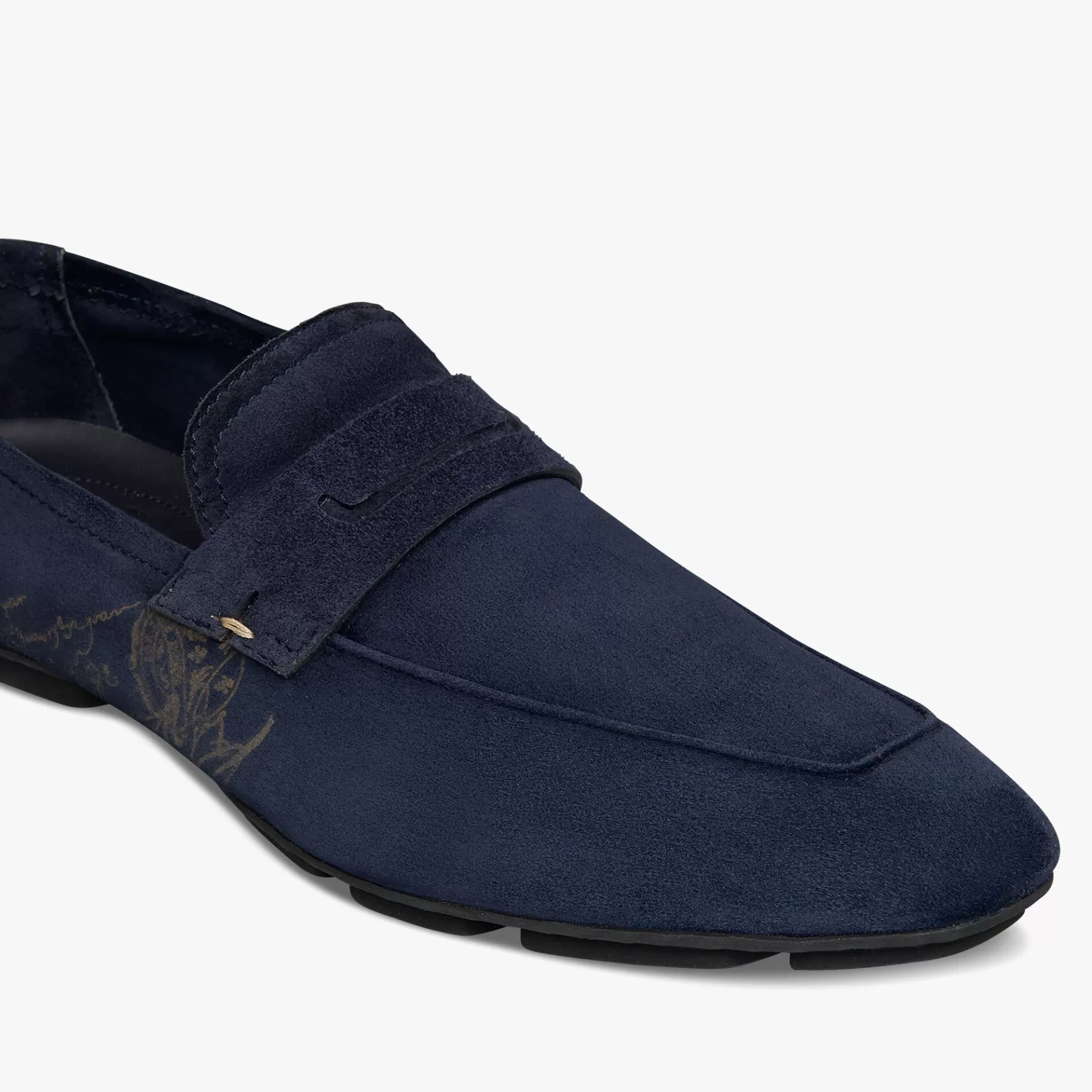 Mocassin Lorenzo Drive En Cuir De Veau Camoscio Scritto | Berluti Clearance