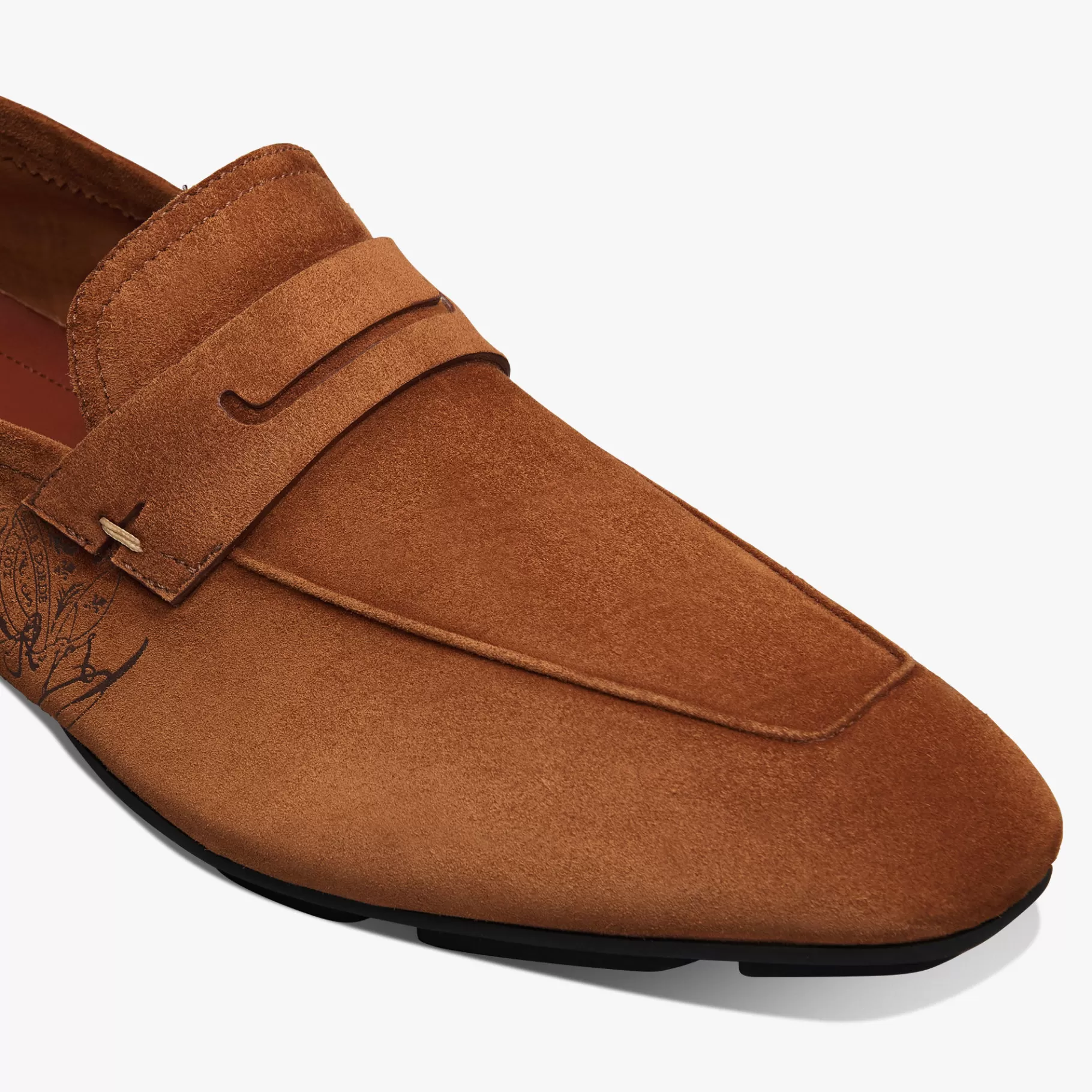 Mocassin Lorenzo Drive En Cuir De Veau Camoscio Scritto | Berluti New