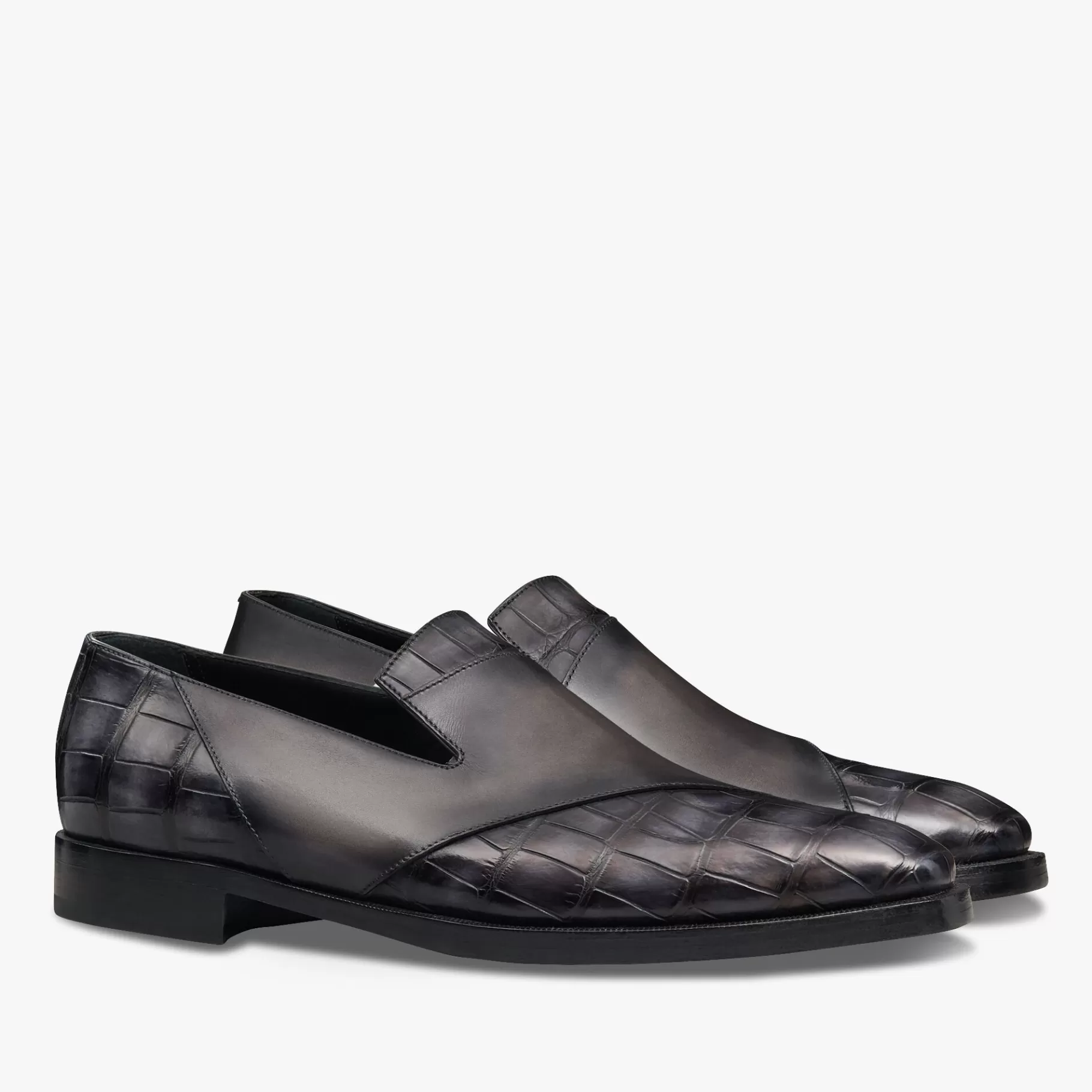 Mocassin Patchwork Démesure En Cuir et Cuir d’Alligator | Berluti New