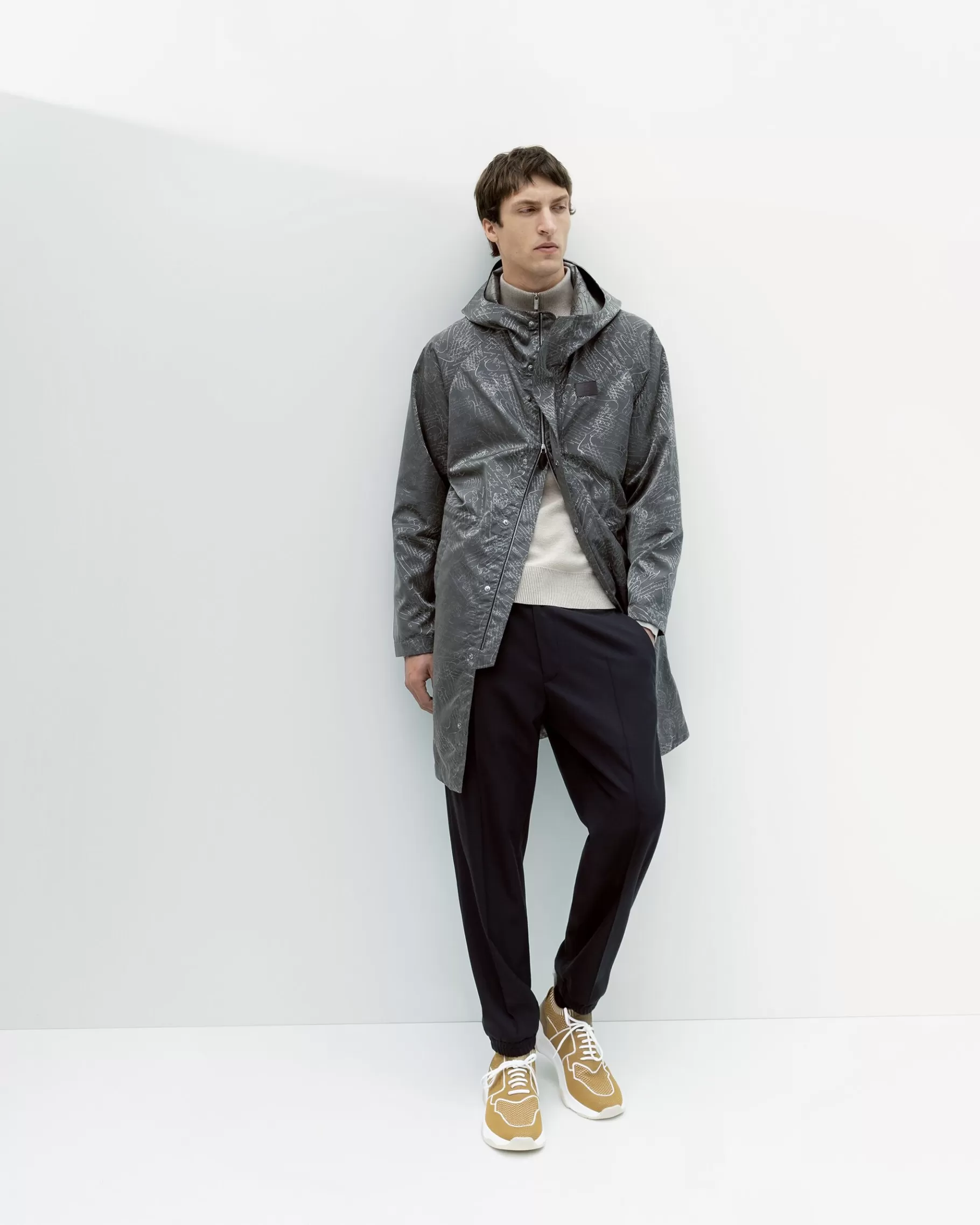 Parka Longue Et Pliable En Nylon Scritto | Berluti Hot