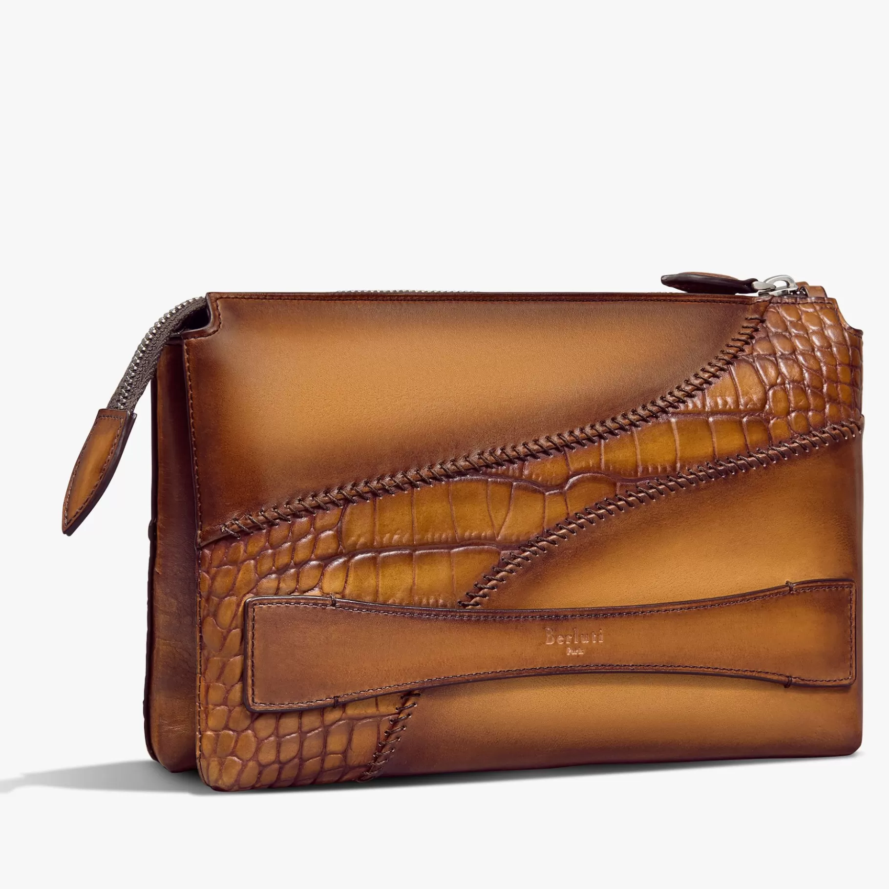 Pochette Tersio en cuir et cuir d'alligator | Berluti Sale