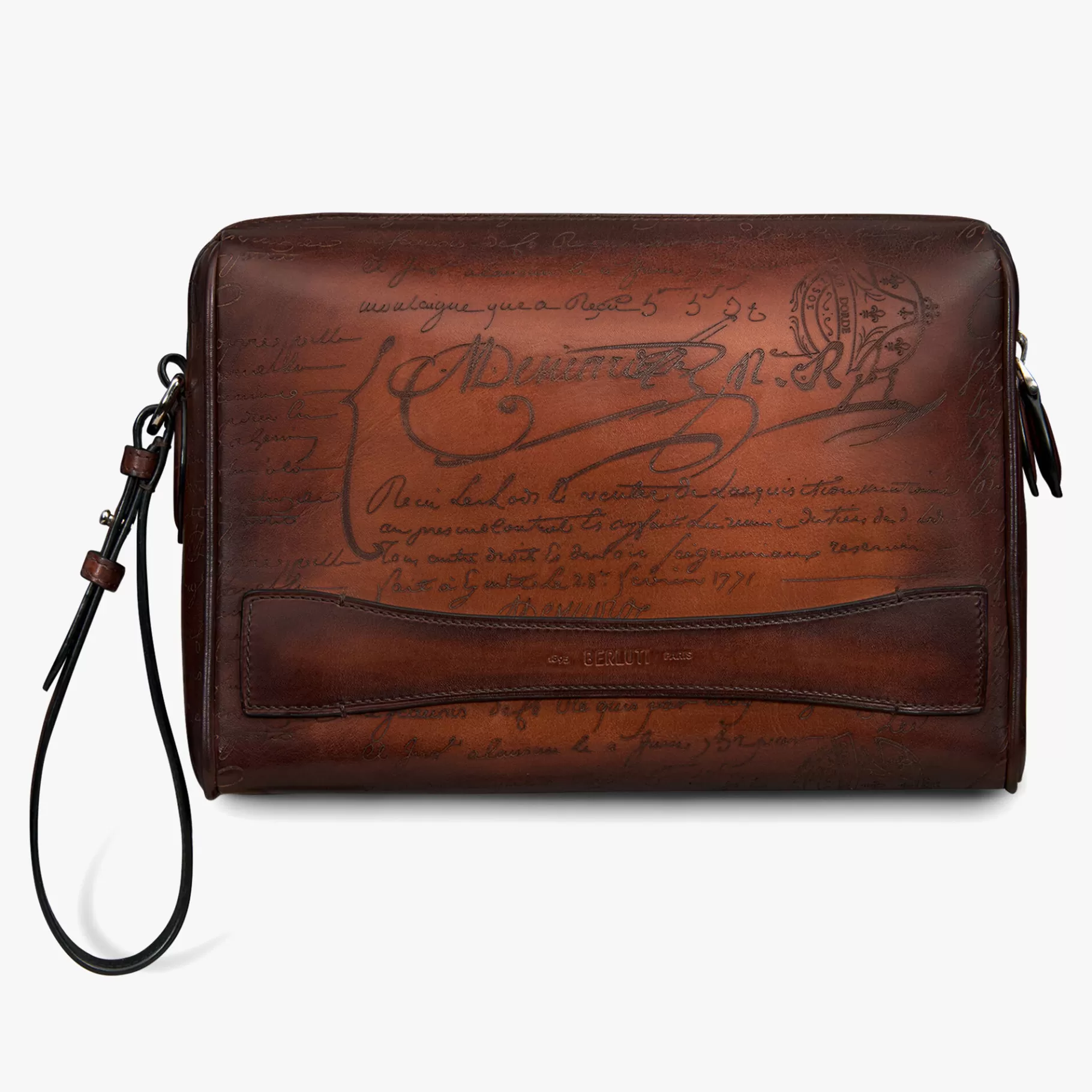 Pochette Zippée Rosewood En Cuir Scritto | Berluti Outlet