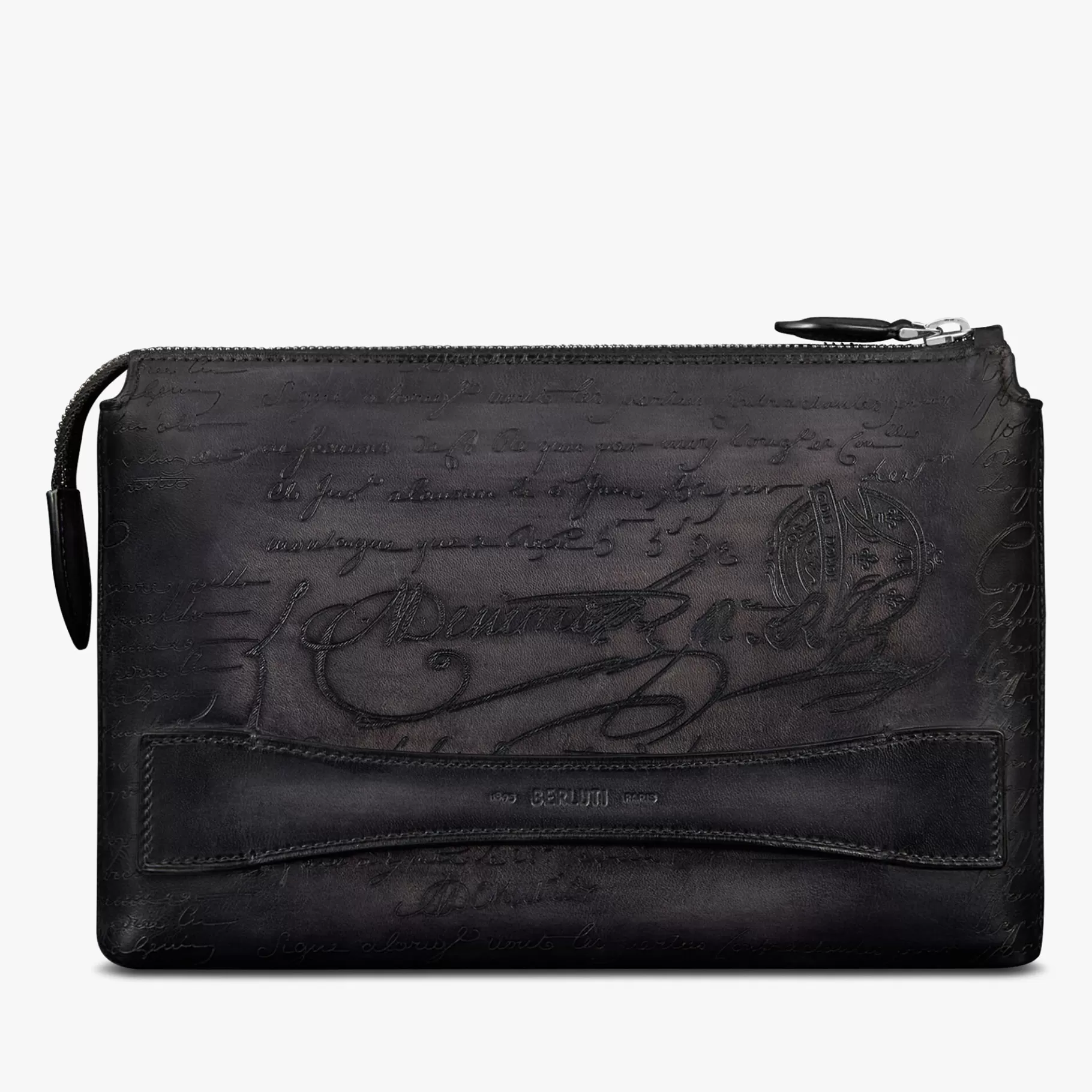 Pochette Zippée Tersio En Cuir Scritto | Berluti Discount