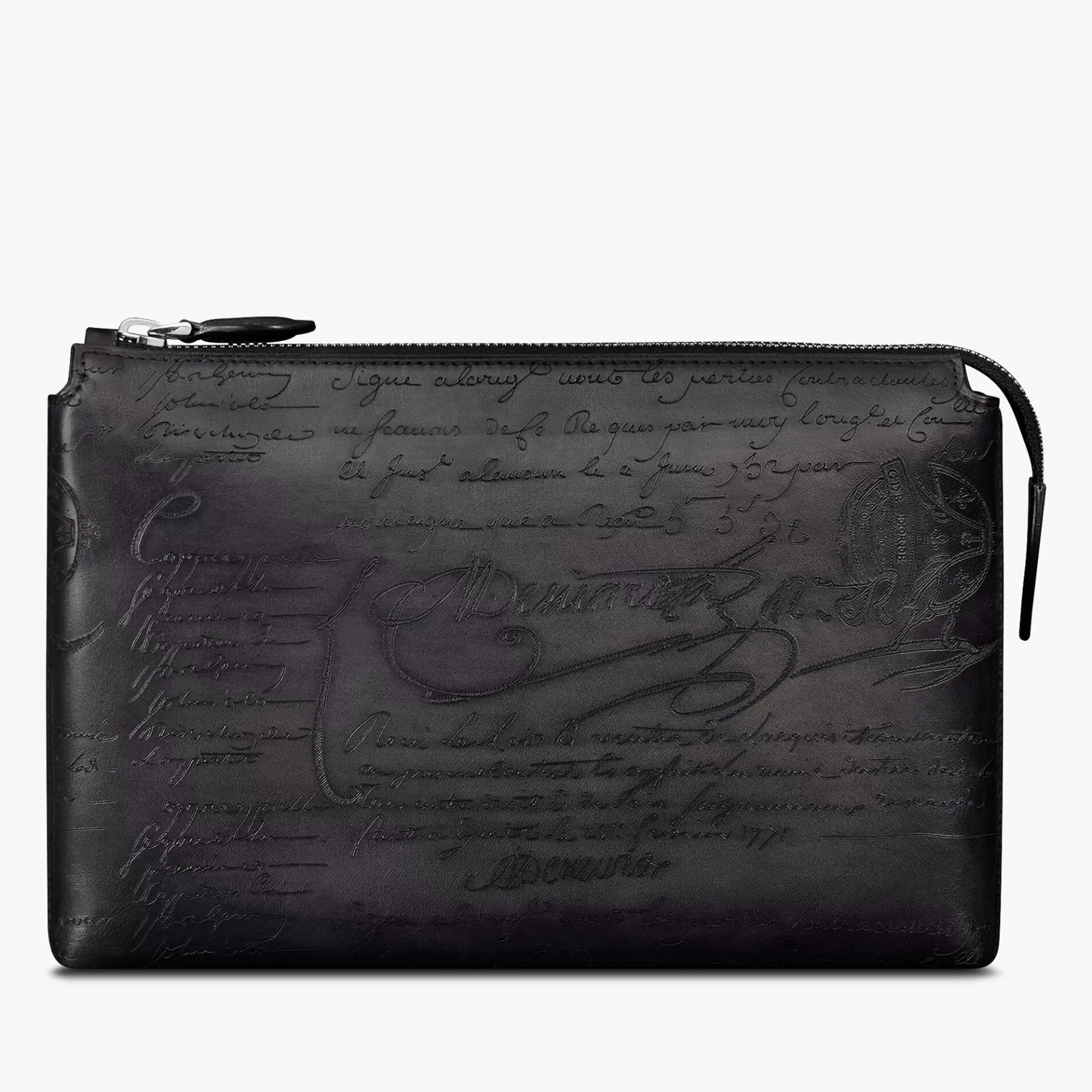 Pochette Zippée Tersio En Cuir Scritto | Berluti Discount