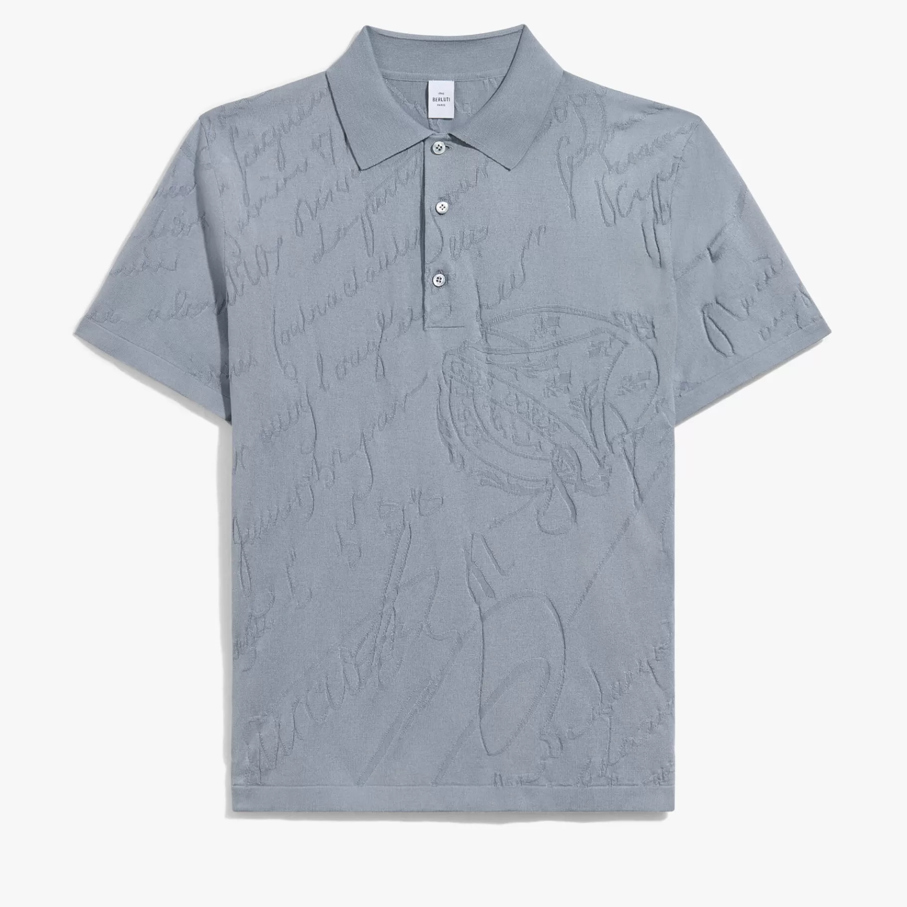 Polo avec Jacquard Scritto Diagonal | Berluti Shop