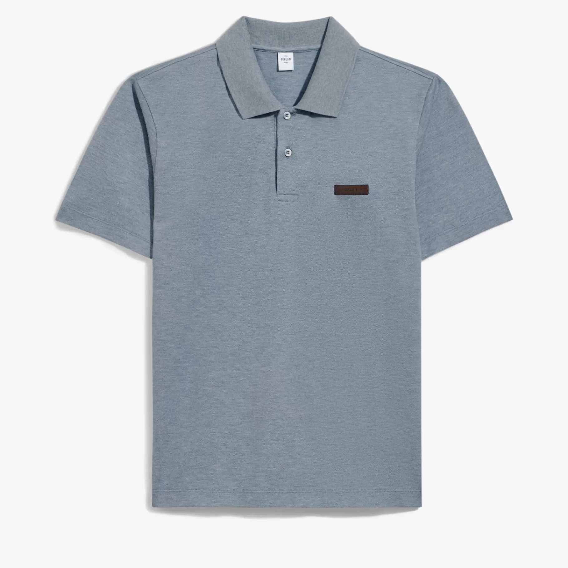 Polo Piqué avec Détail en Cuir | Berluti Online