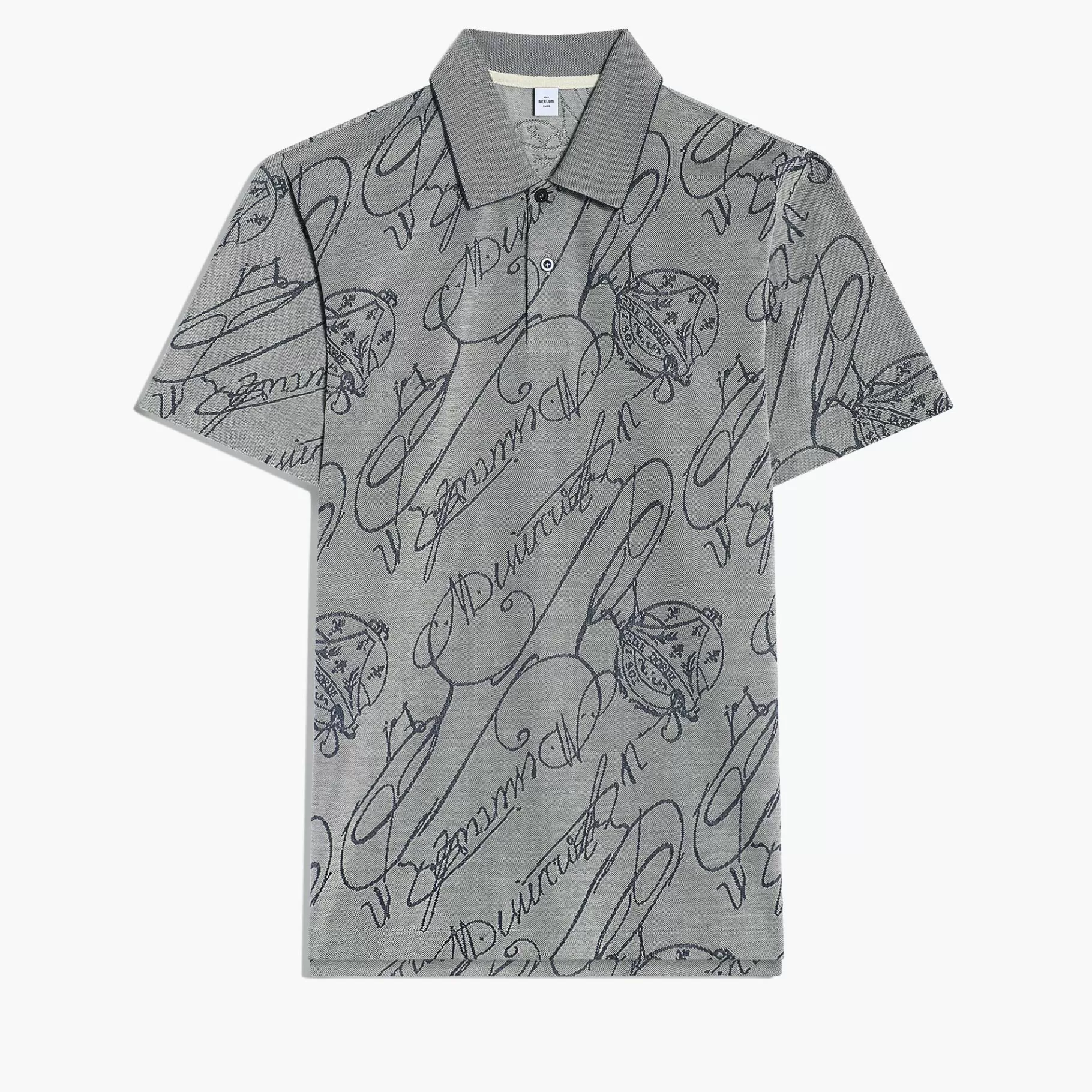 Polo Piqué Changeant Avec Scritto Arabesque | Berluti Store