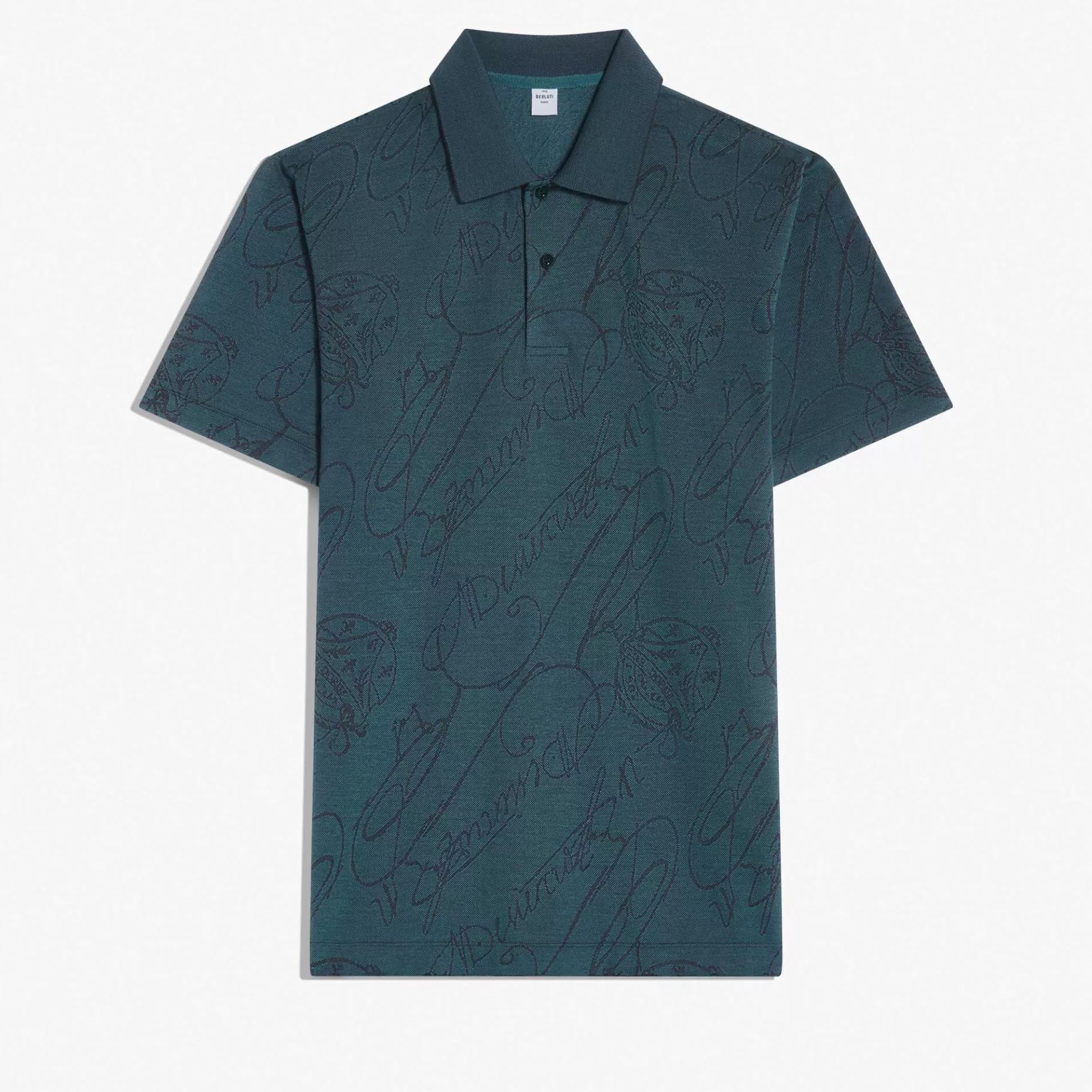 Polo Piqué Changeant Avec Scritto Arabesque | Berluti Discount