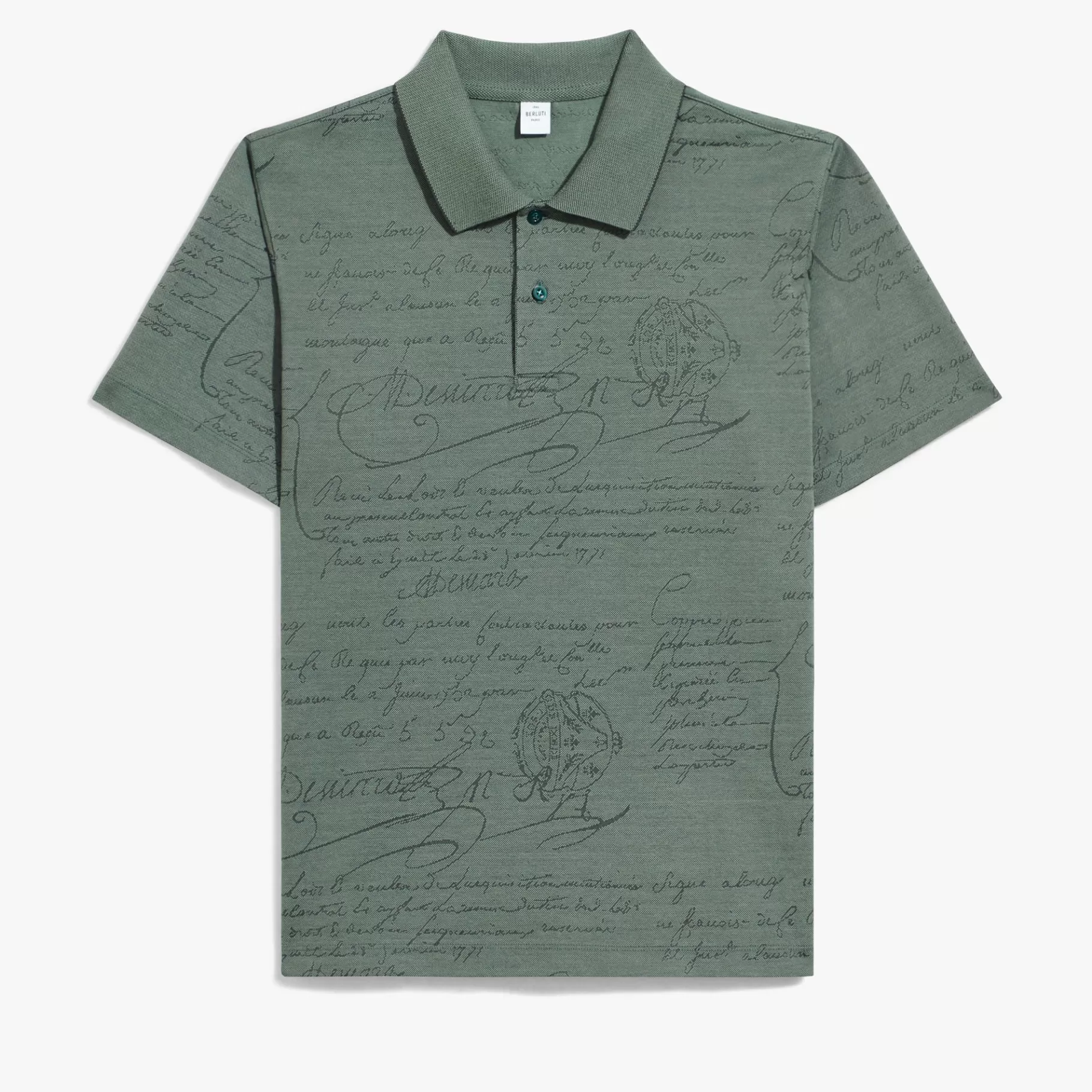 Polo Piqué en Jacquard Scritto | Berluti Shop