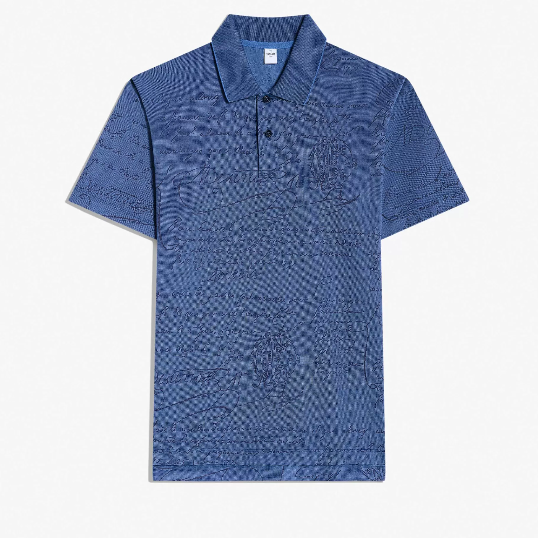 Polo Piqué En Jacquard Scritto | Berluti Fashion