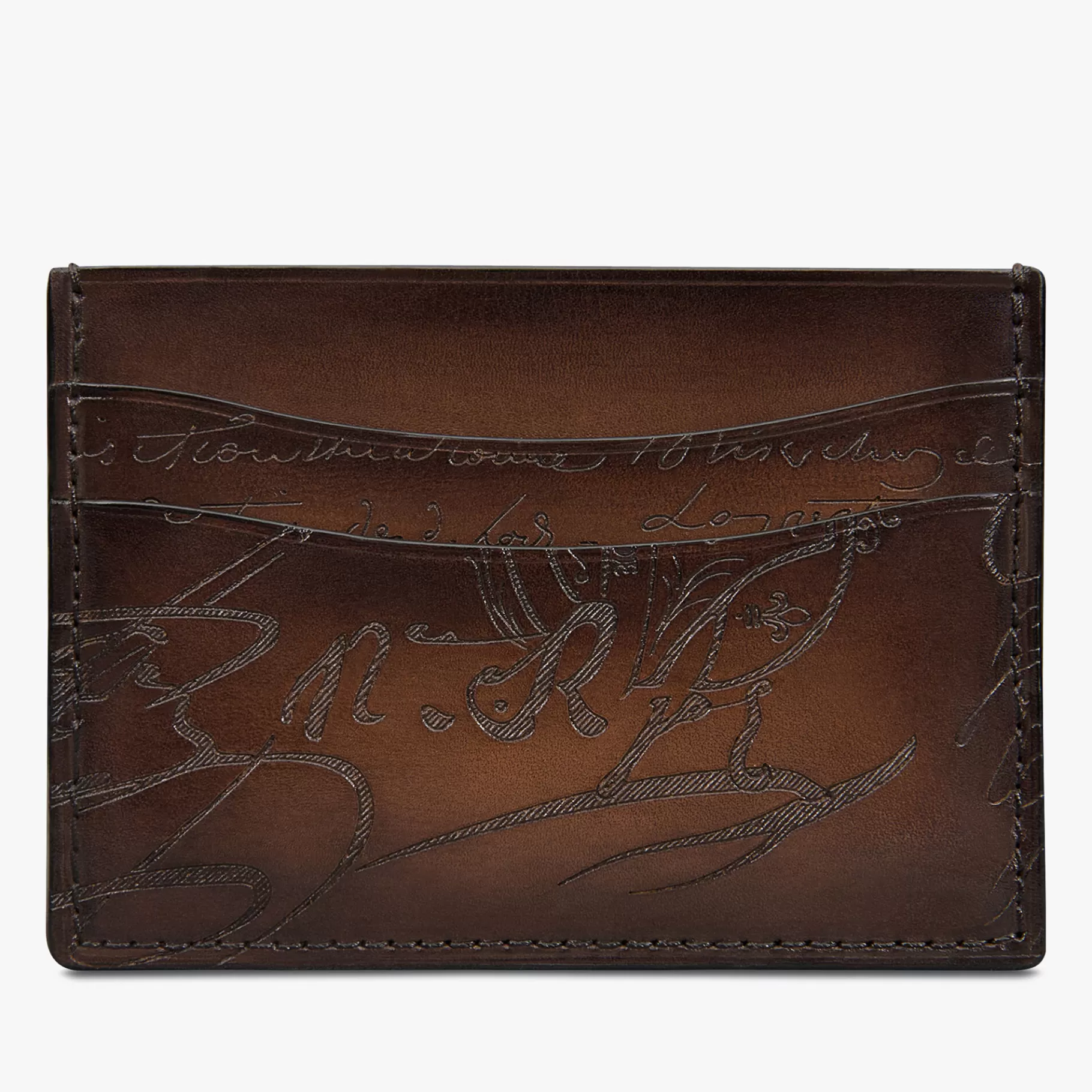 Porte-Cartes Bambou En Cuir Scritto | Berluti Cheap