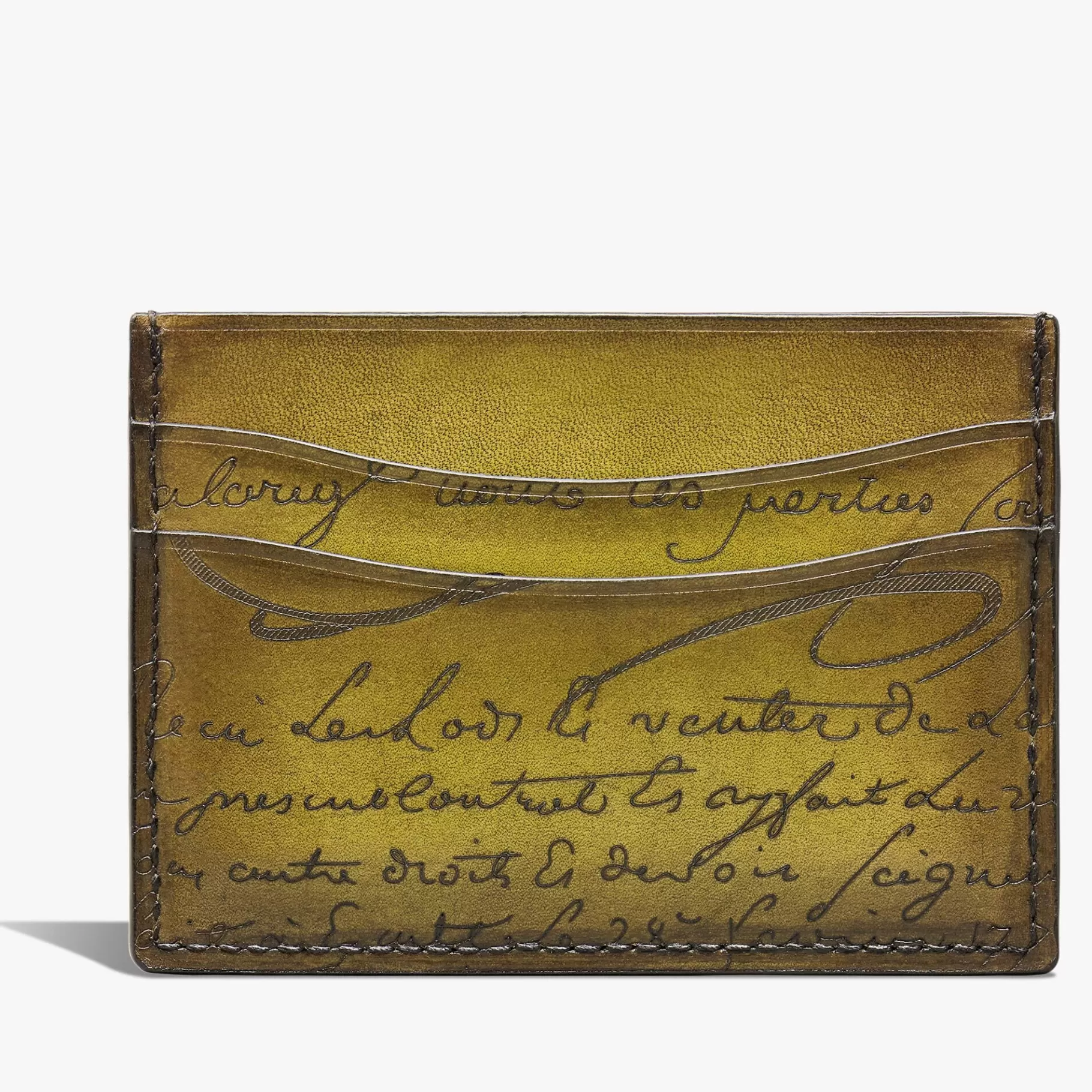 Porte-Cartes Bambou En Cuir Scritto | Berluti Shop