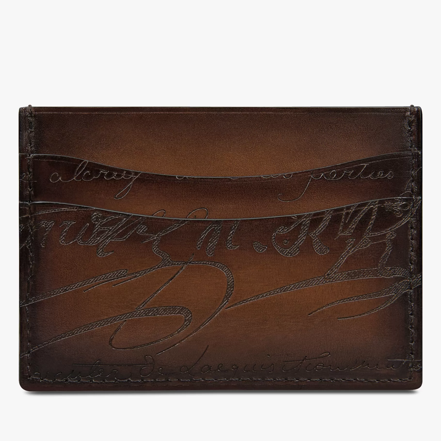 Porte-Cartes Bambou En Cuir Scritto | Berluti Cheap