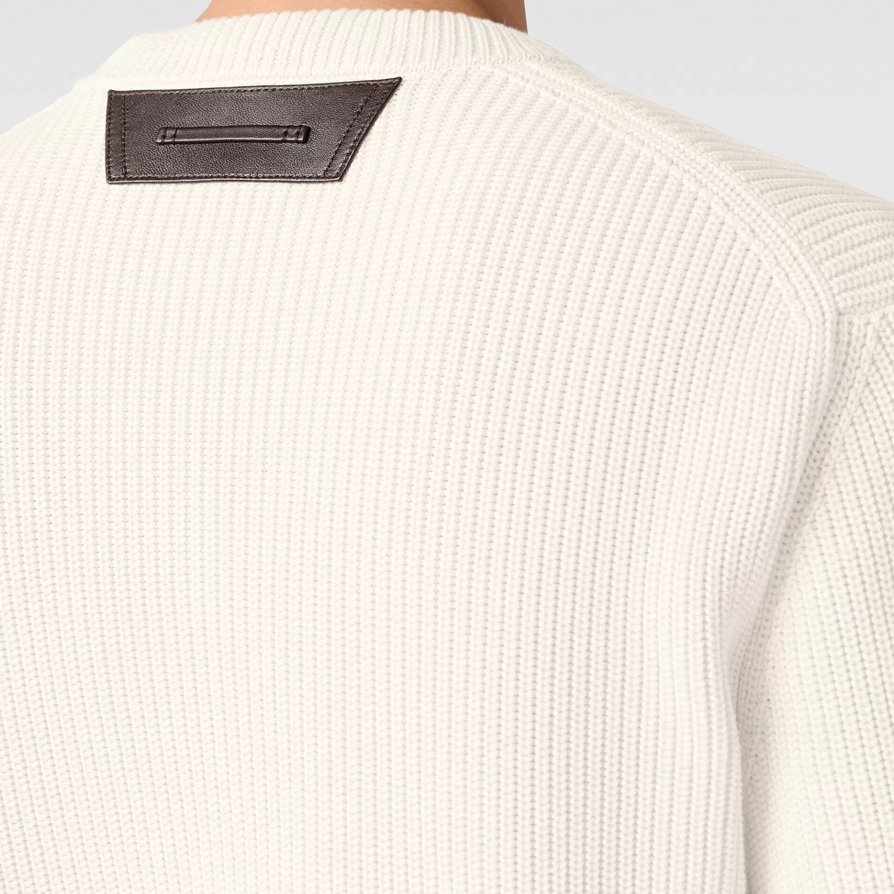 Pull Col V En Côtes Anglaises En Coton Et Soie | Berluti Clearance