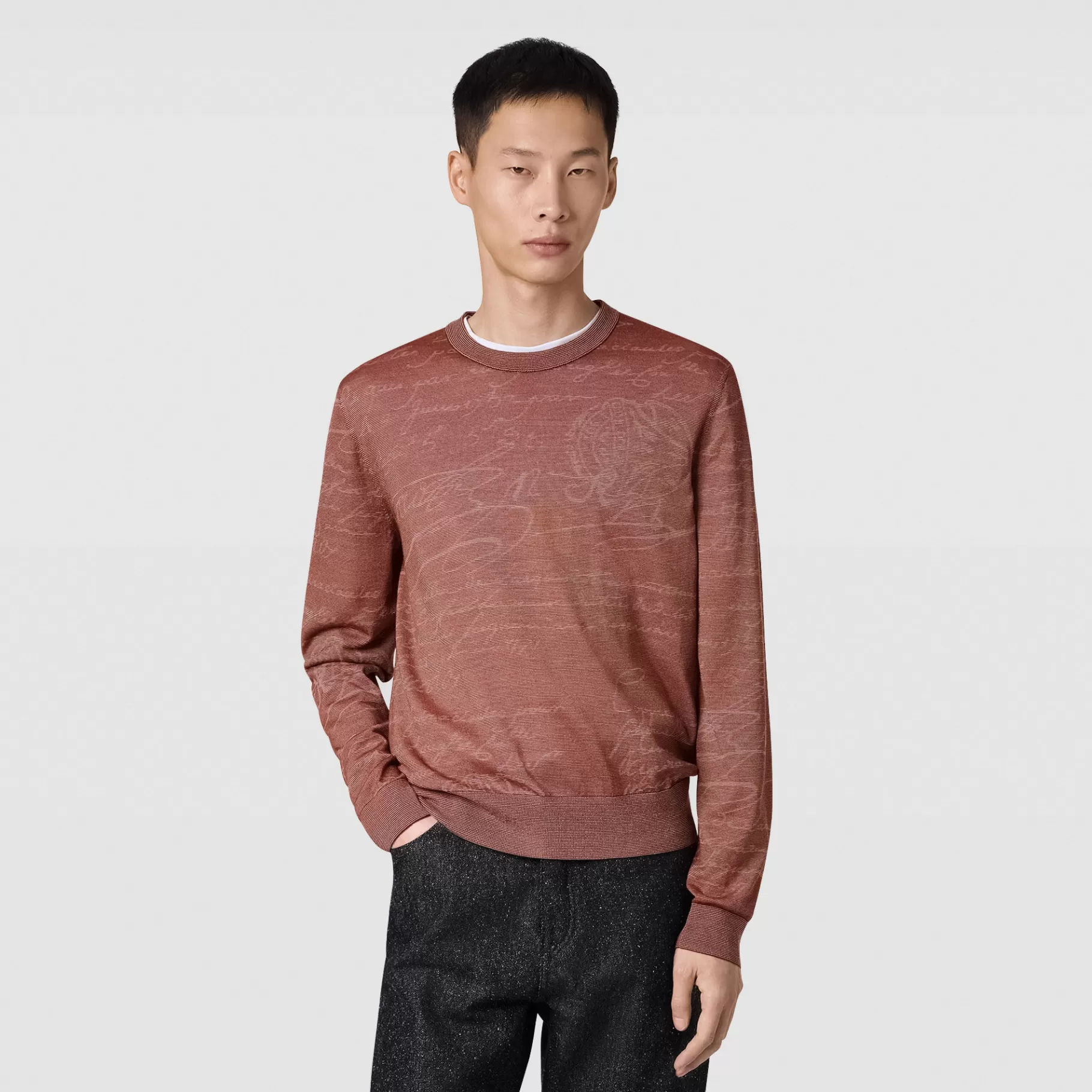 Pull Léger avec Jacquard Scritto | Berluti Store