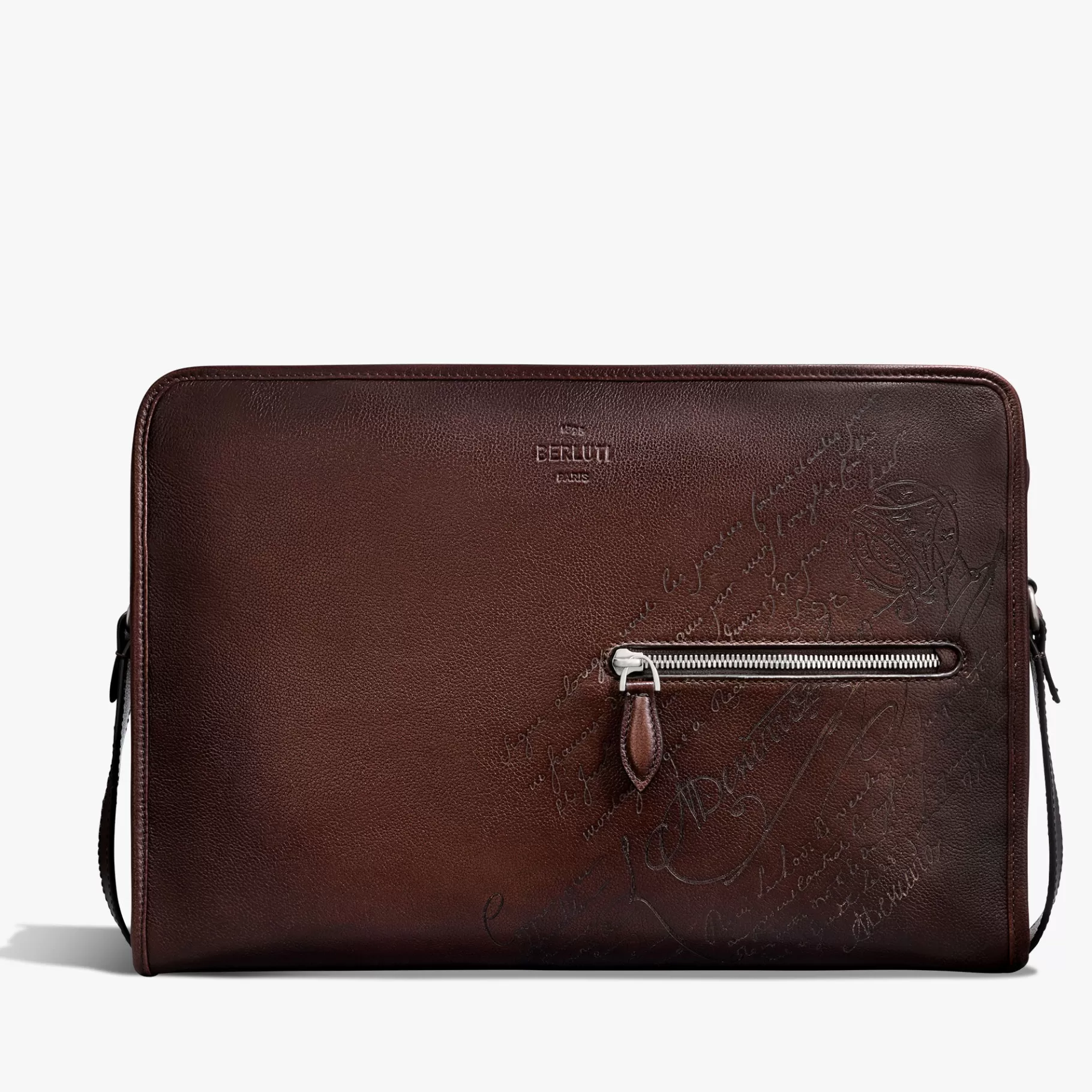 Sac Bandoulière Journalier XL En Cuir Scritto | Berluti Flash Sale