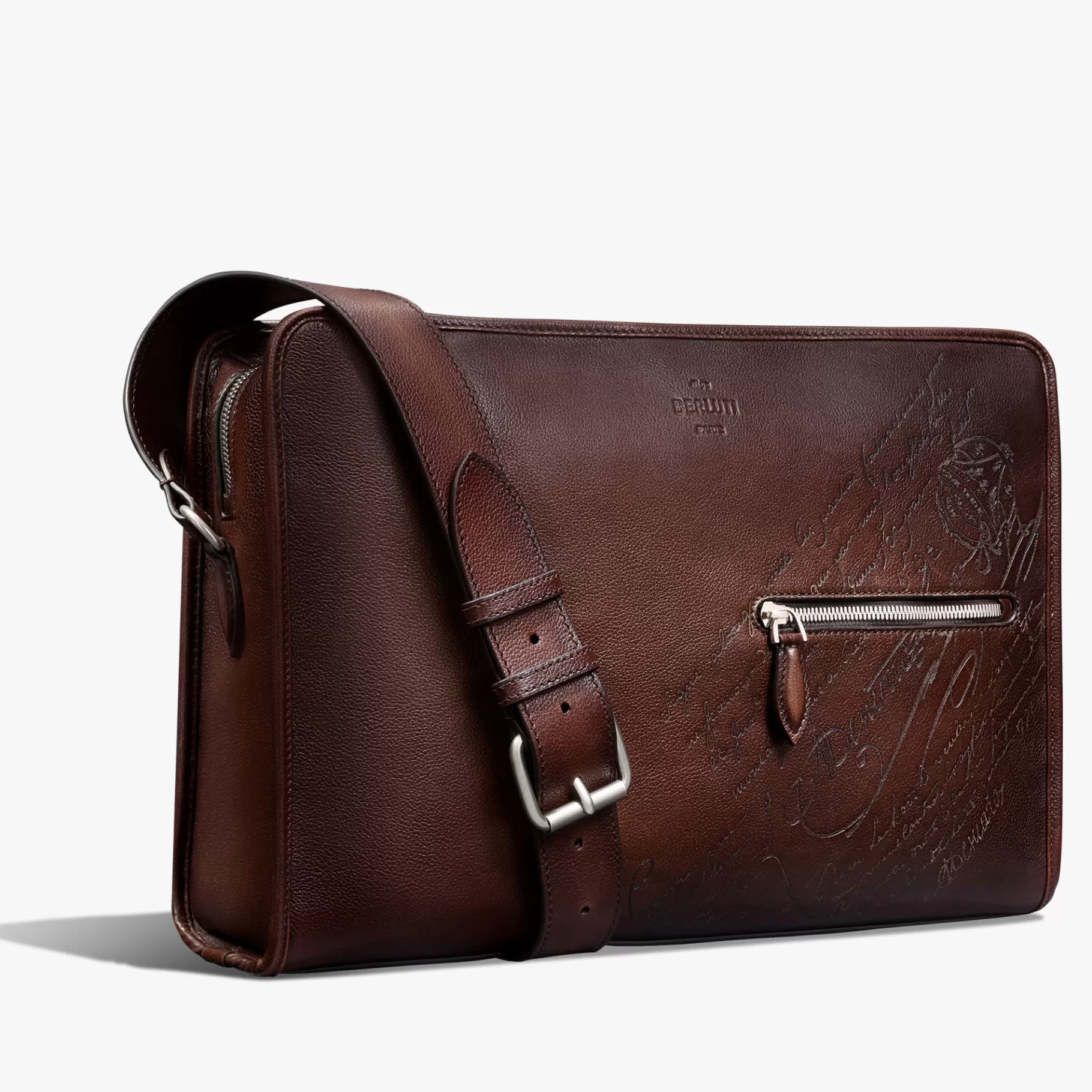 Sac Bandoulière Journalier XL En Cuir Scritto | Berluti Flash Sale