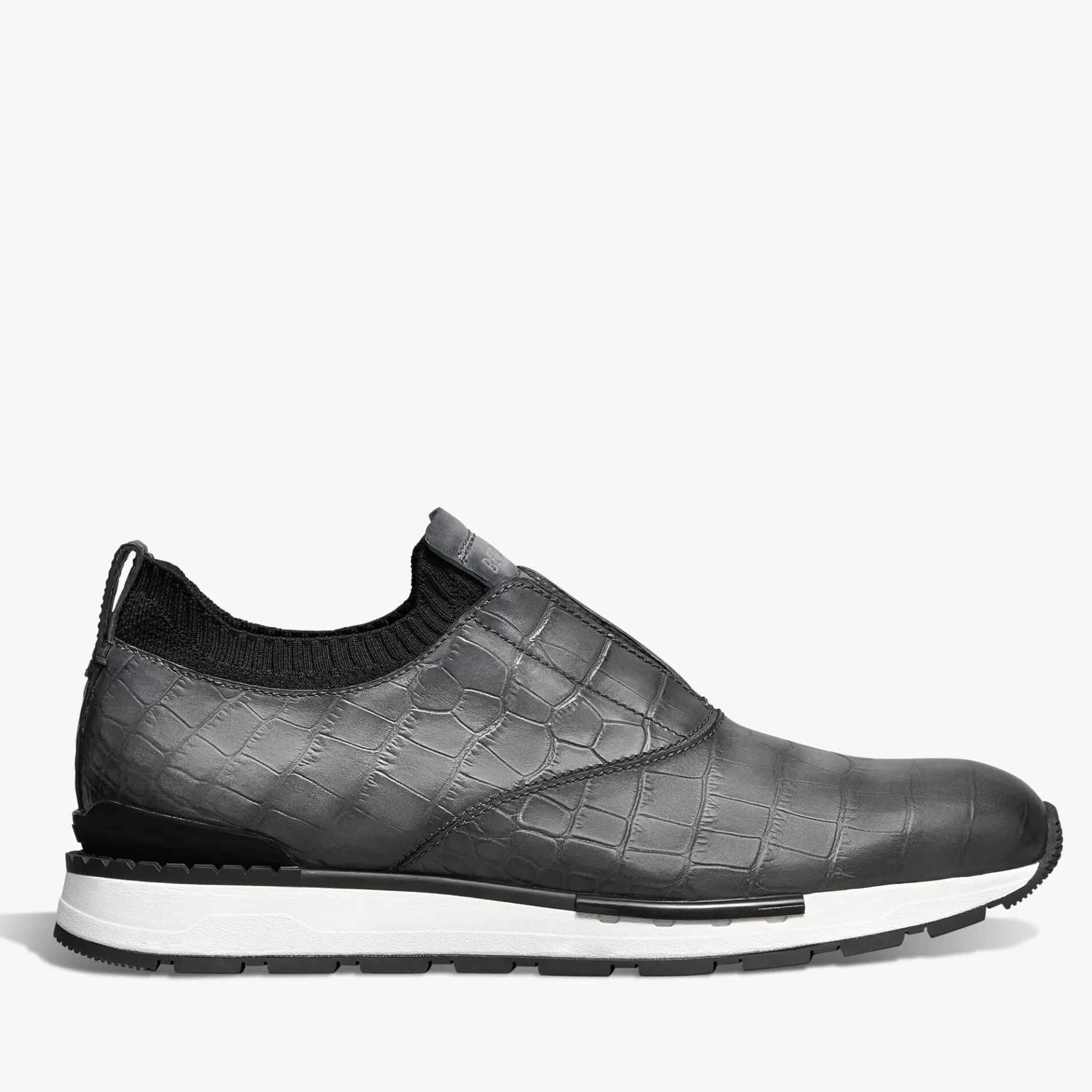 Slip-on sneaker Fast Track En Cuir D'Alligator Et Cachemire | Berluti Shop