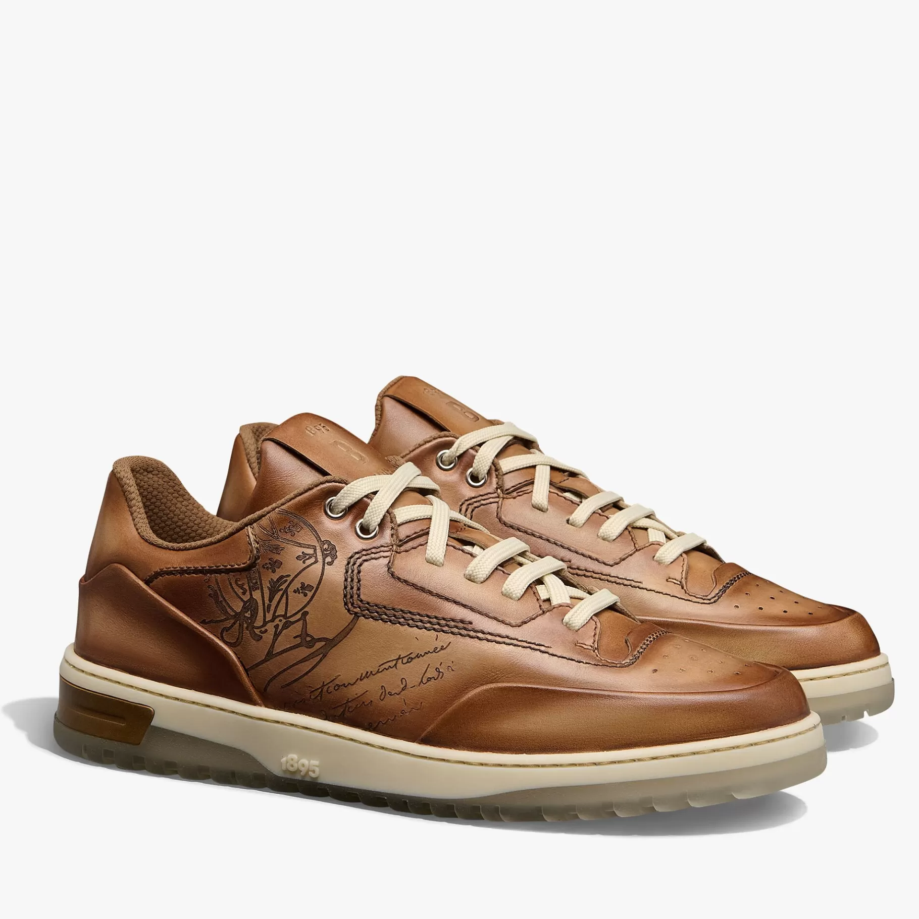 Sneaker Playoff En Cuir De Veau Venezia Scritto | Berluti Sale