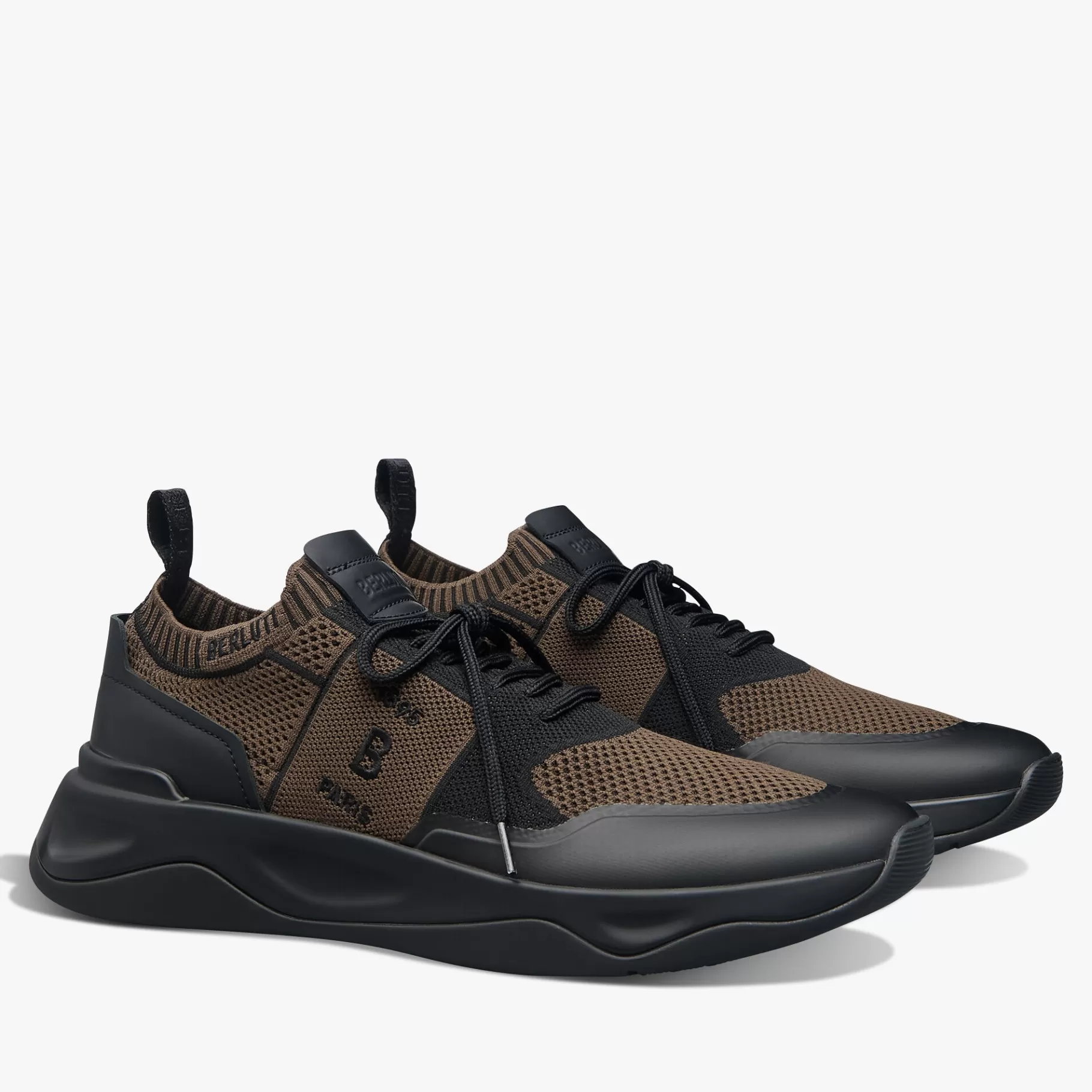 Sneaker Shadow En Maille Et Cuir De Veau Film Gomme | Berluti Shop