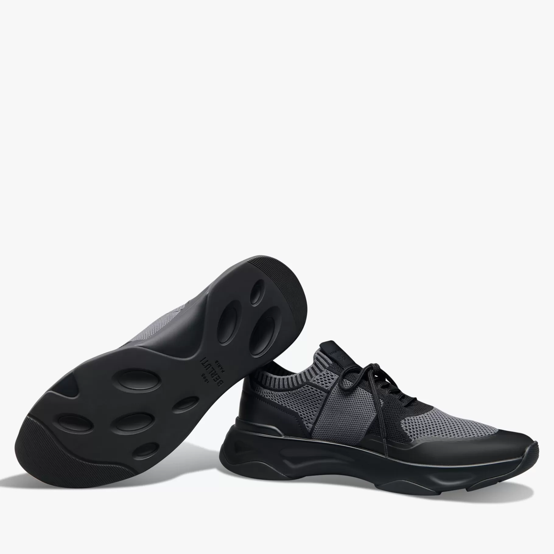 Sneaker Shadow En Maille Et Cuir De Veau Film Gomme | Berluti Cheap