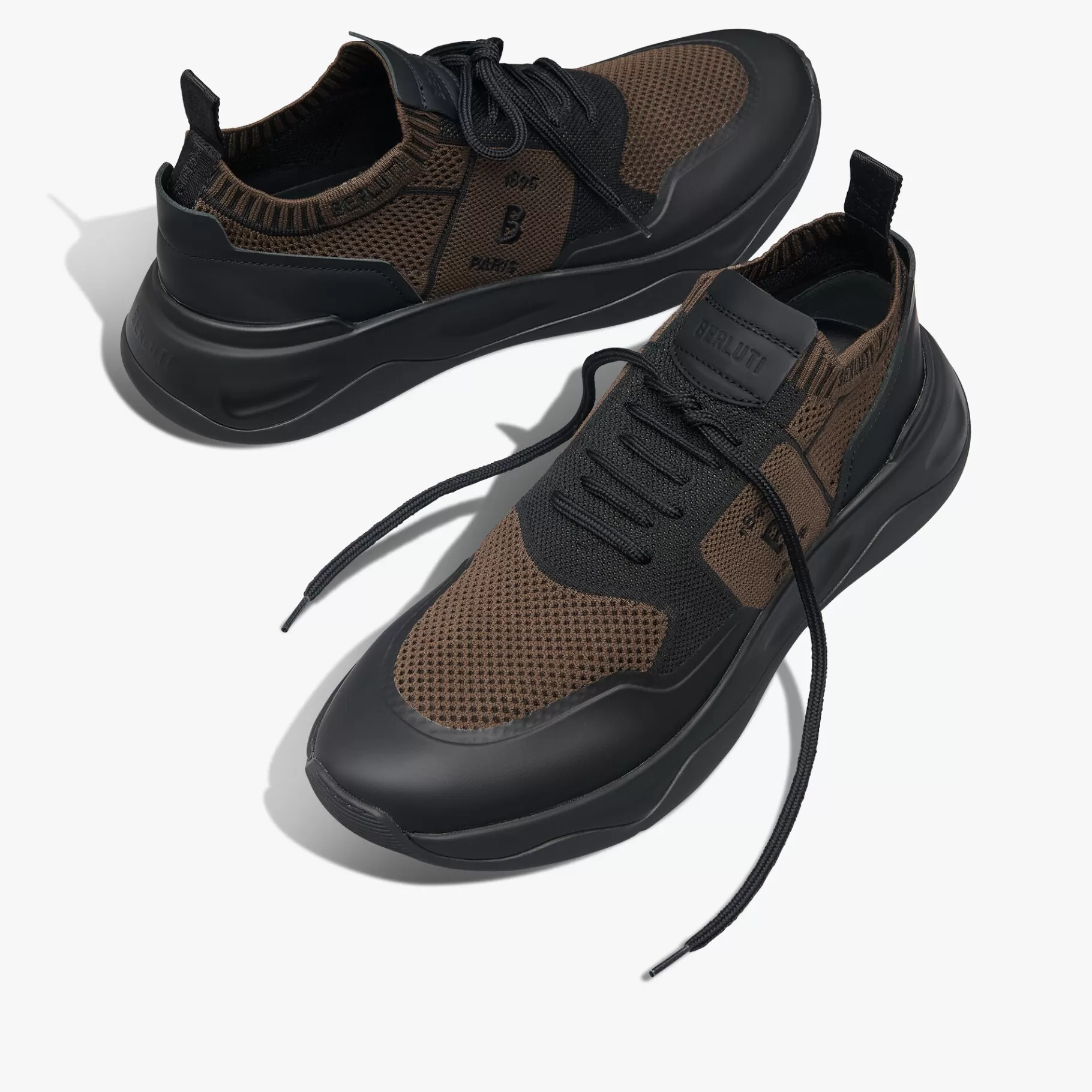 Sneaker Shadow En Maille Et Cuir De Veau Film Gomme | Berluti Shop