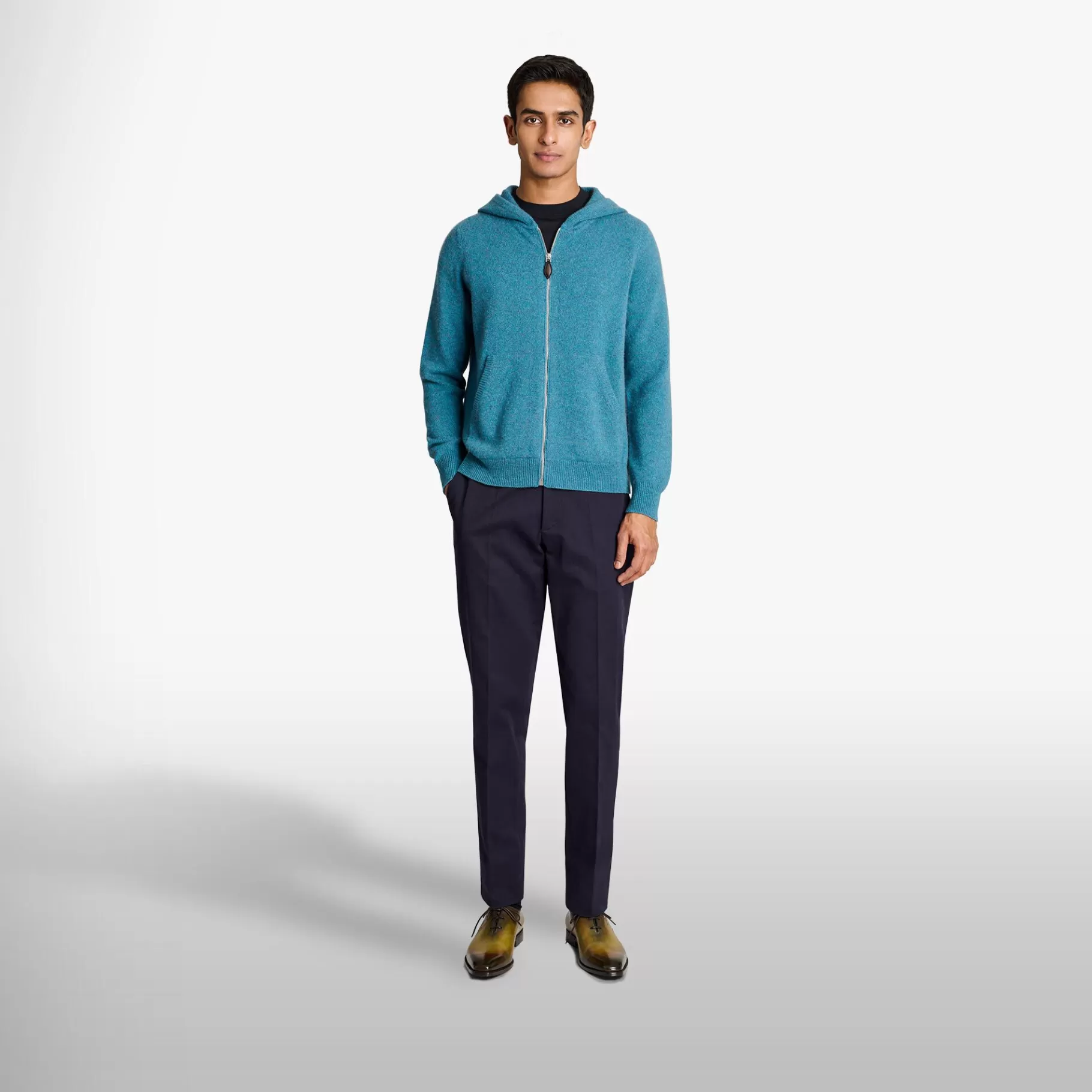 Sweat À Capuche Zippé En Cachemire Avec Détail Andy Bar | Berluti Store